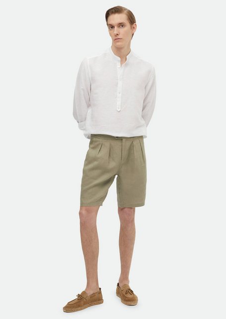 RAMSEY Shorts Gewebte Carrot Fit Lässige Bermuda aus 100 % Leinen günstig online kaufen