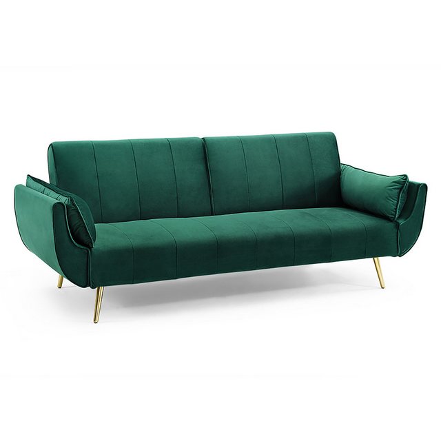 riess-ambiente Schlafsofa DIVANI 220cm smaragdgrün / gold, Einzelartikel 1 günstig online kaufen