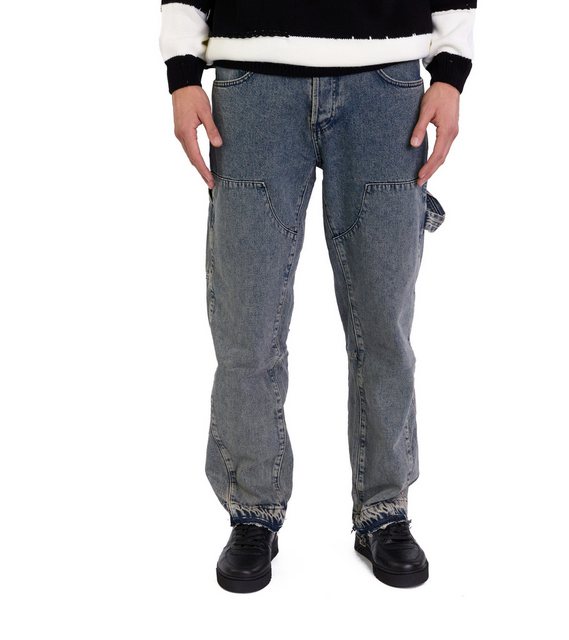 Denim Distriqt Workerjeans Lässige Double Knee Baggy Worker Jeans Blau W34/ günstig online kaufen