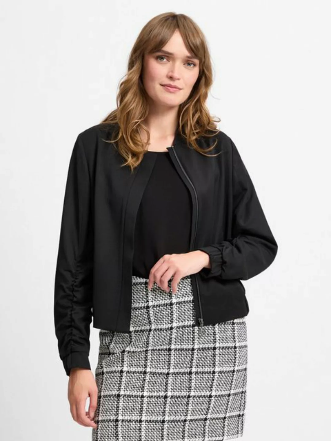 Comma Blusenblazer Blouson mit Raffungsdetails am Ärmel Raffung günstig online kaufen