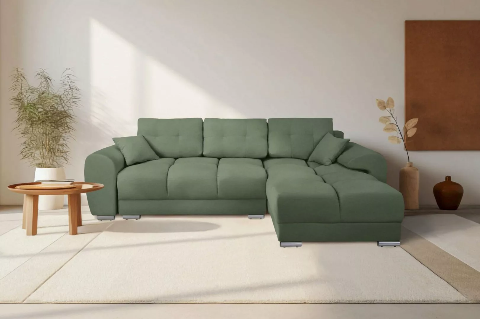 99rooms Ecksofa Adam, Sofa L-Form, Eckcouch, mit Bettfunktion, Bettkasten, günstig online kaufen