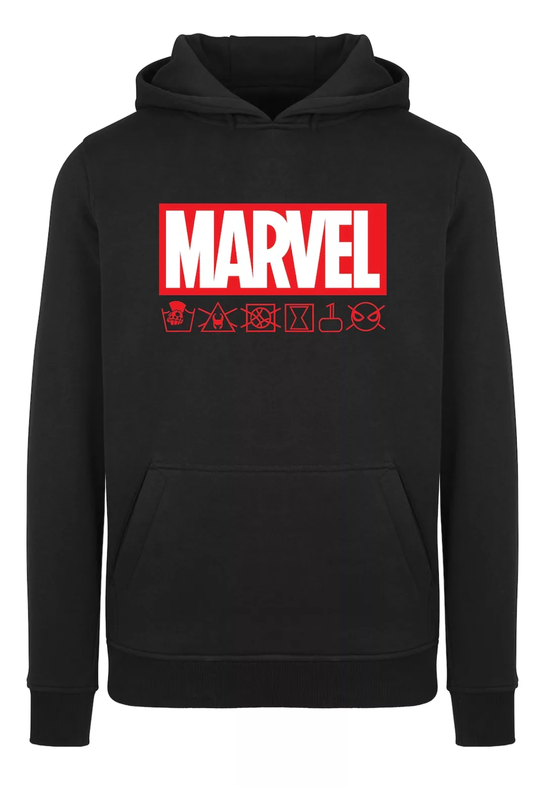 F4NT4STIC Kapuzenpullover "Marvel Logo Wash Care Symbols", Herren,Premium M günstig online kaufen