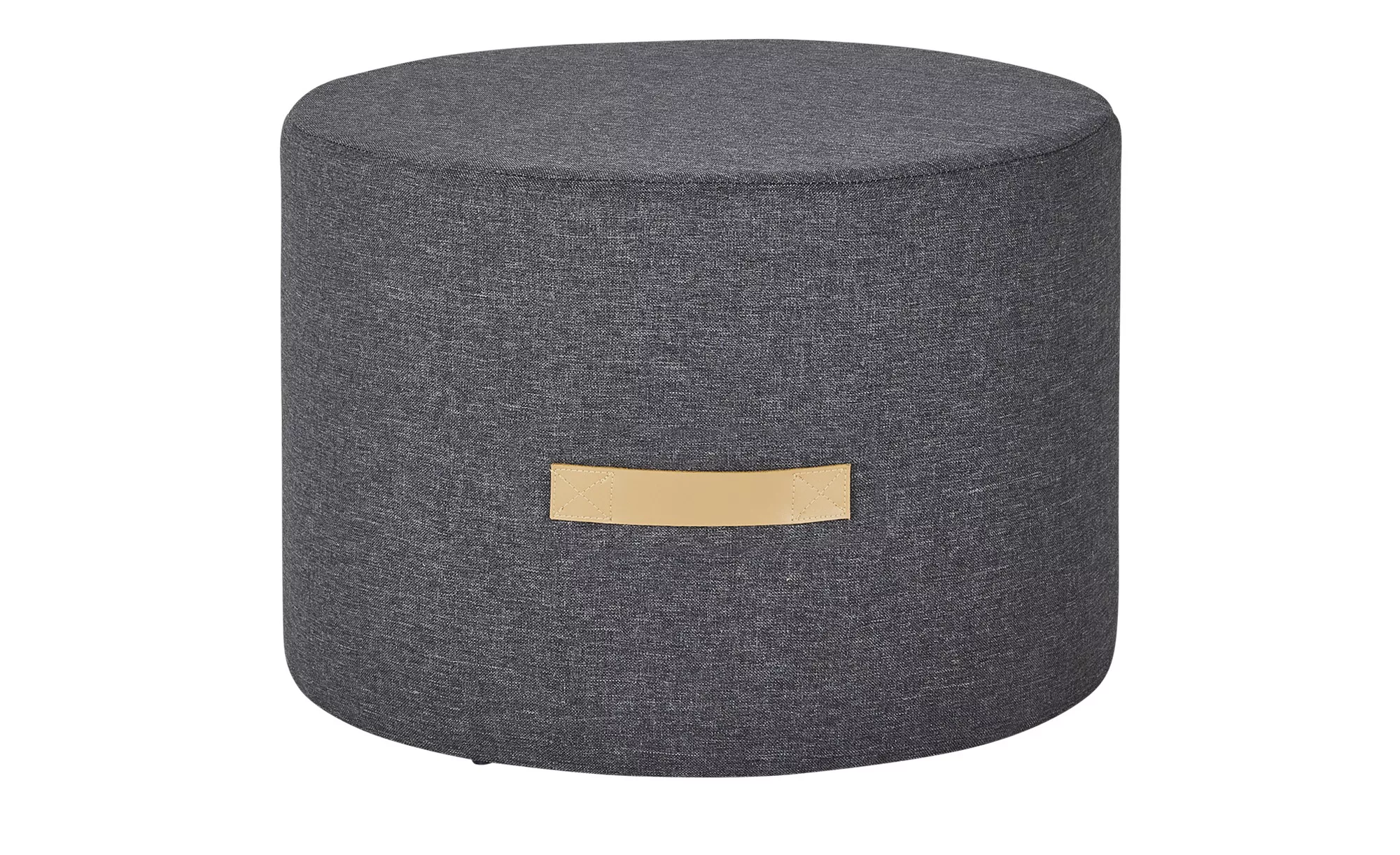 HOME STORY Pouf ¦ grau ¦ Polyester, 100% Polyesterfüllung ¦ Maße (cm): H: 4 günstig online kaufen