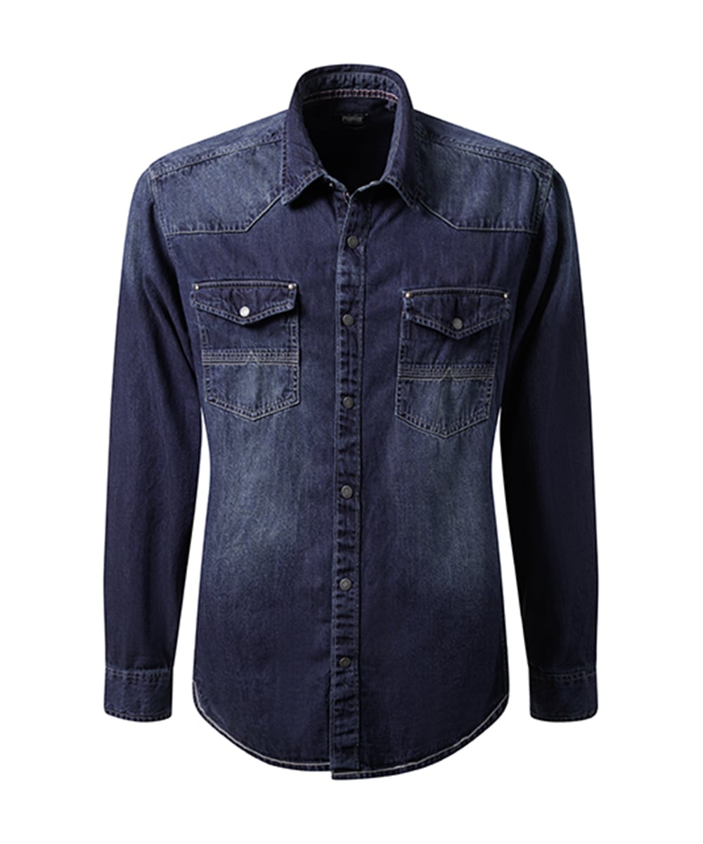 Pioneer Authentic Jeans Jeanshemd, mit abgerundetem Saum günstig online kaufen