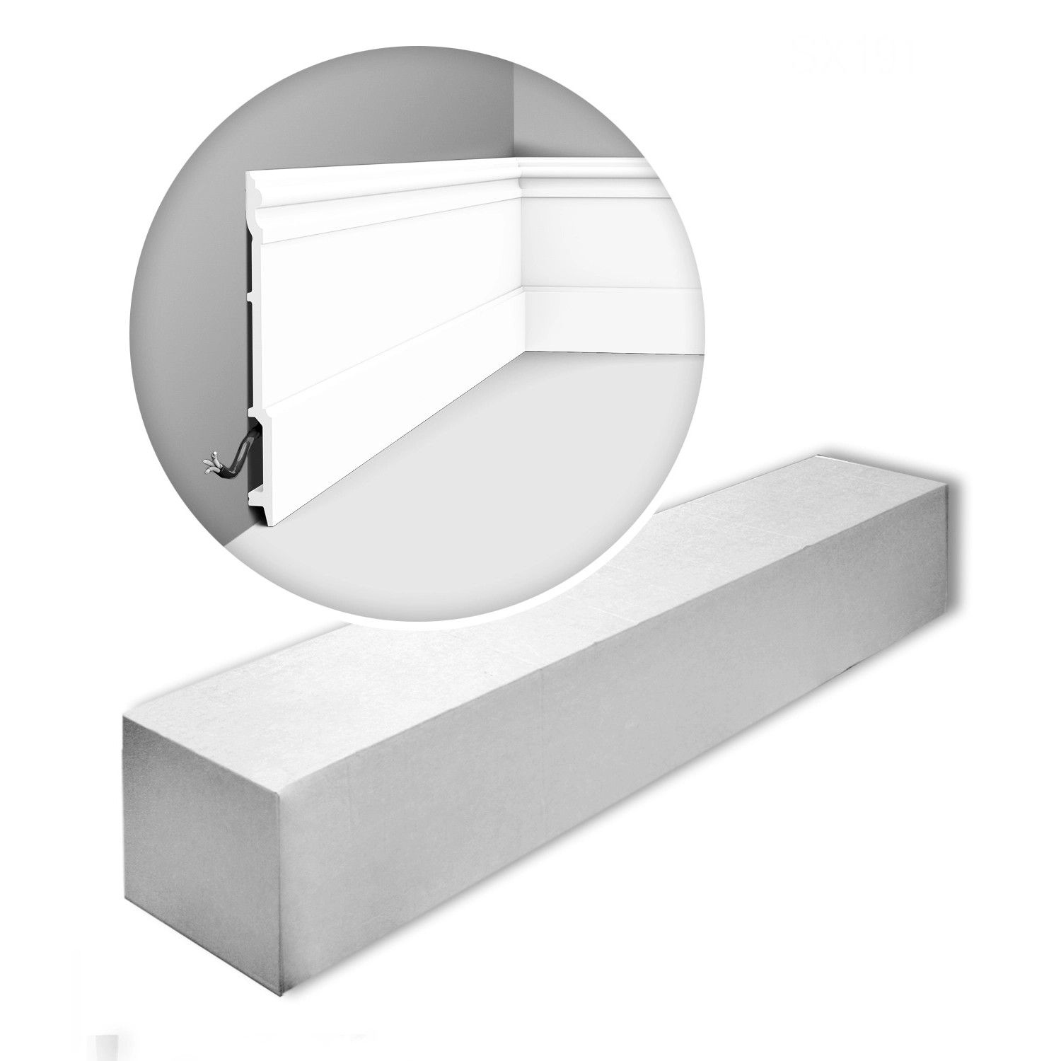 ORAC DECOR SX191-Box LUXXUS Sockelleiste 1 Karton Set mit 9 Zierleisten 18 günstig online kaufen