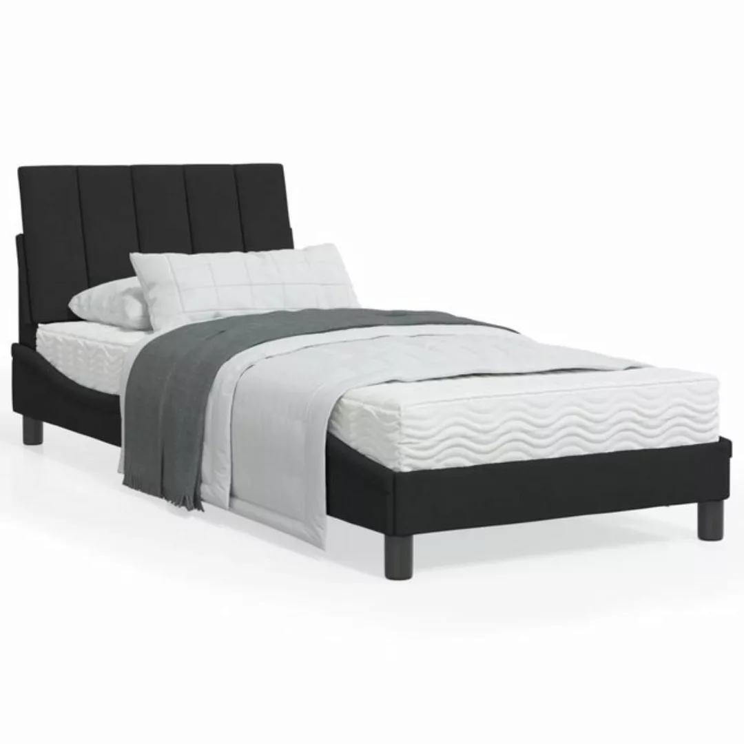 vidaXL Bett Bettgestell mit Kopfteil Schwarz 90x190 cm Samt günstig online kaufen