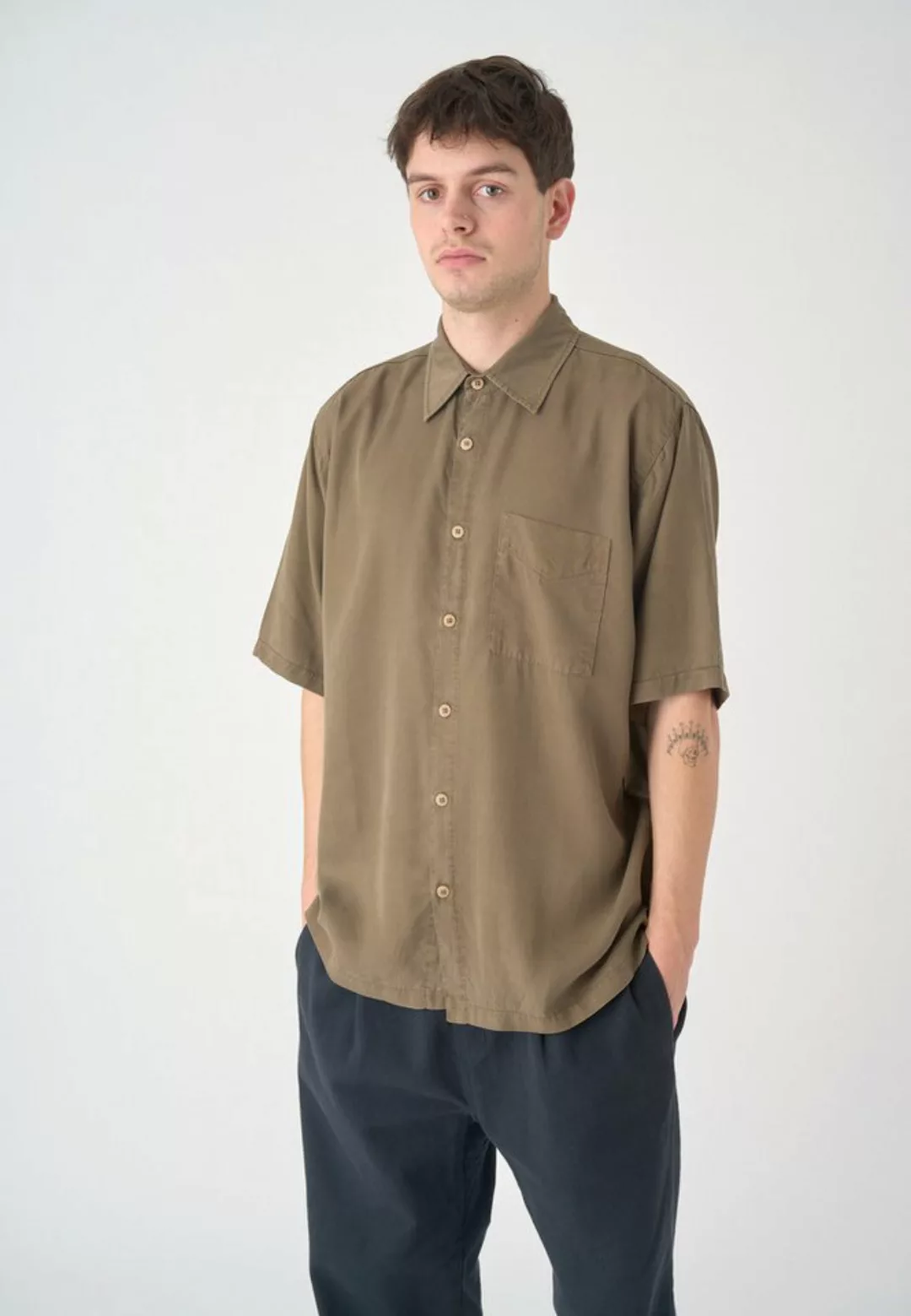 Cleptomanicx Kurzarmhemd Easy im einfarbigen Design günstig online kaufen