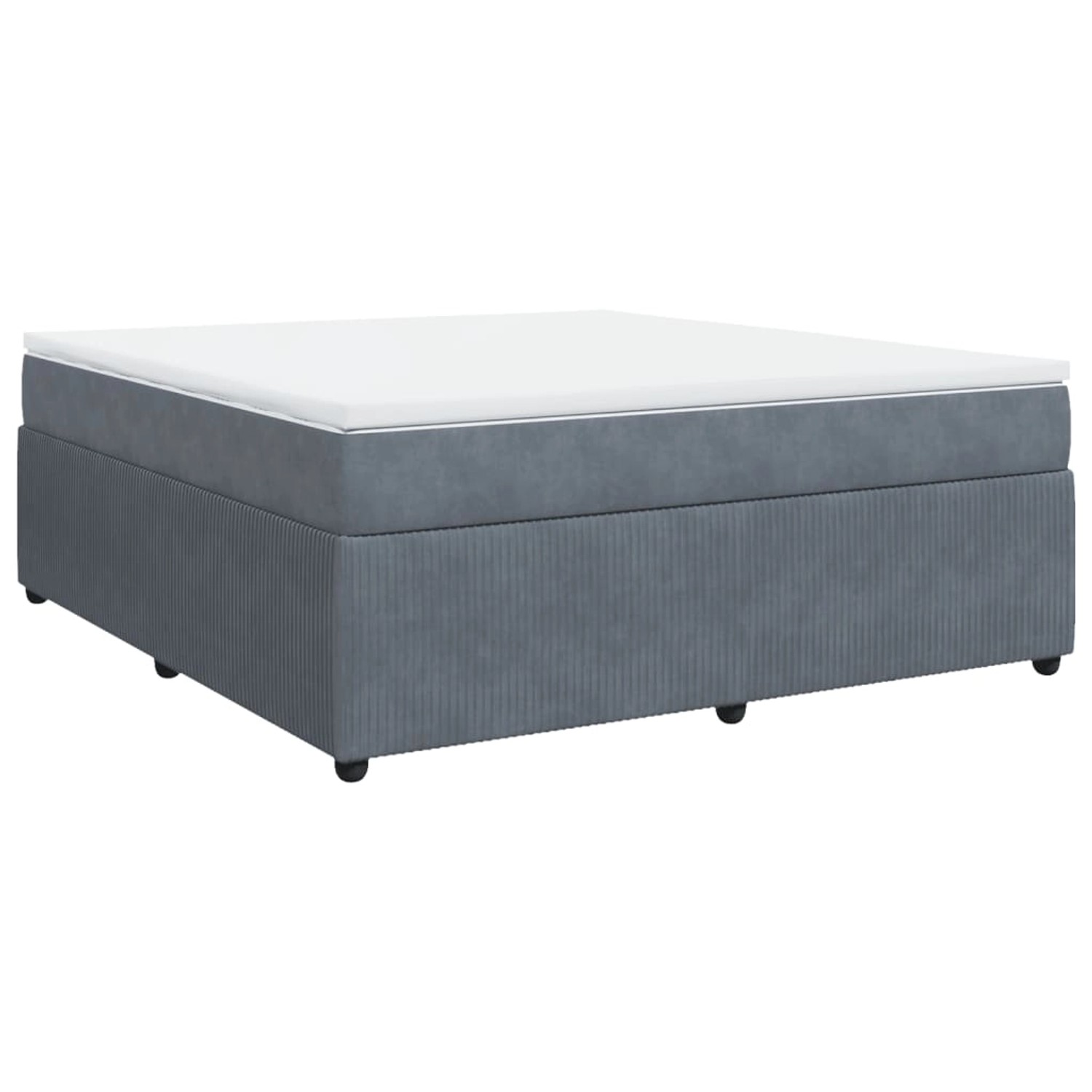 vidaXL Boxspringbett mit Matratze Dunkelgrau 180x200 cm Samt2100037 günstig online kaufen