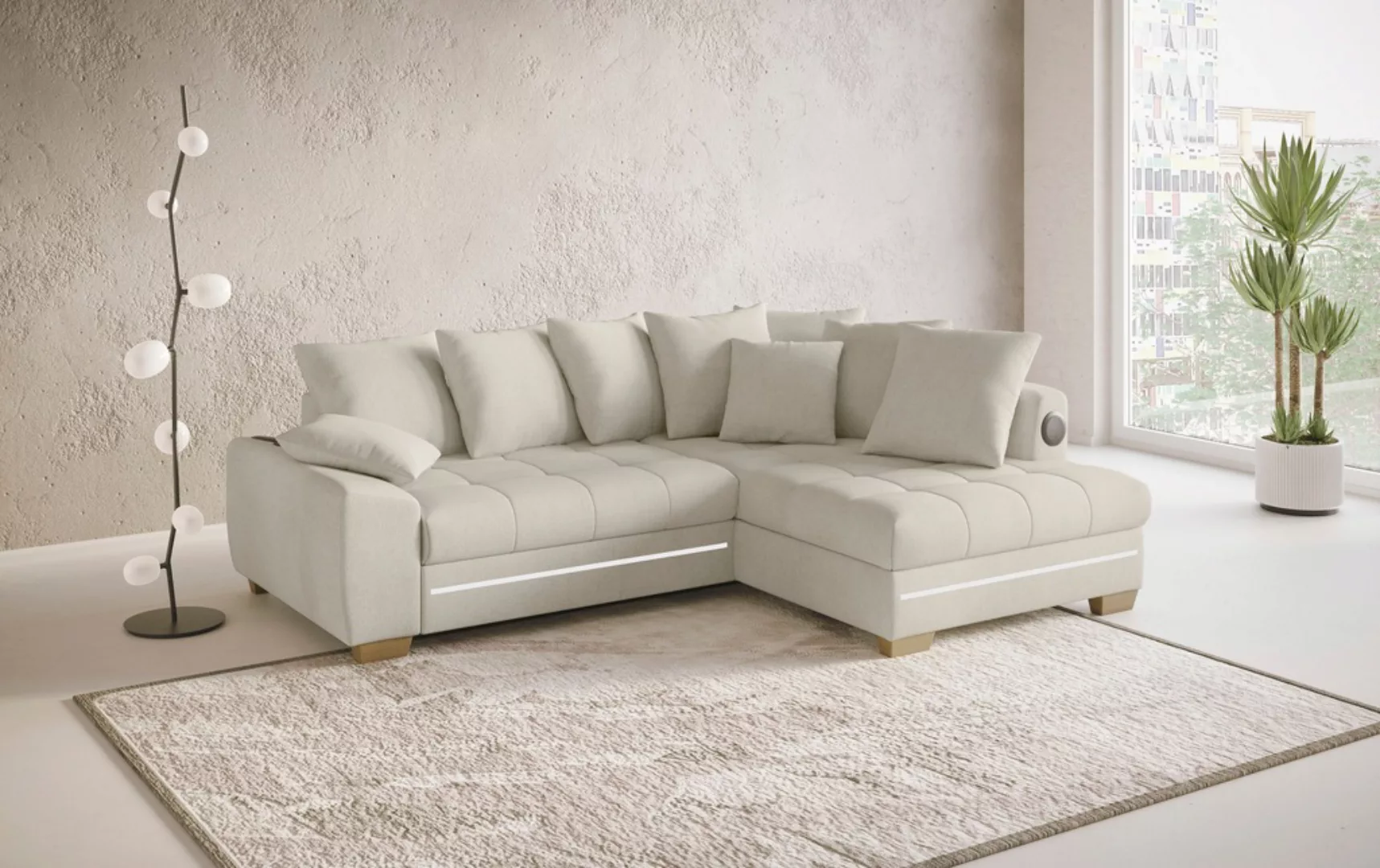 Mr. Couch Ecksofa "Nikita II, L-Form", mit Kaltschaum, RGB-LED, Soundsystem günstig online kaufen