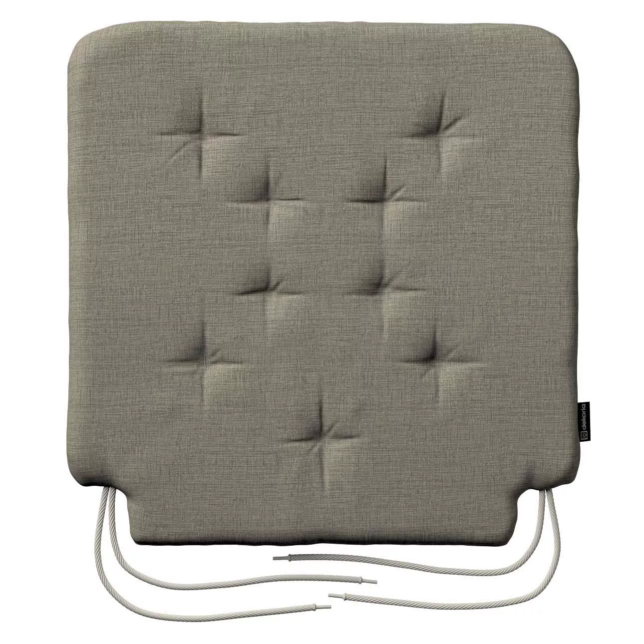 Stuhlkissen Christoph mit Bindeschnur, beige-grau, 42 x 41 x 3,5 cm, Living günstig online kaufen