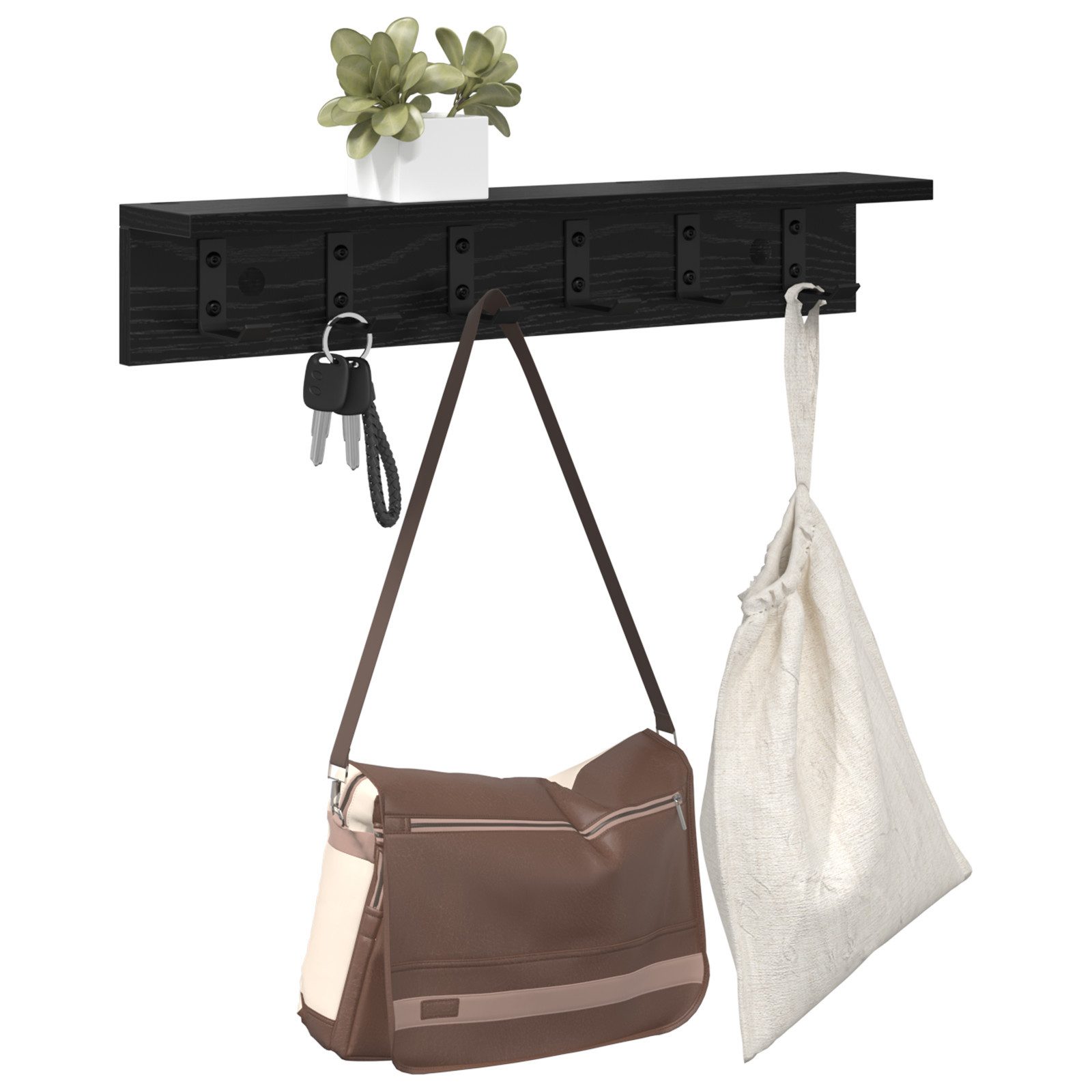 vidaXL Regal Wandmontierter Kleiderständer mit Regal günstig online kaufen
