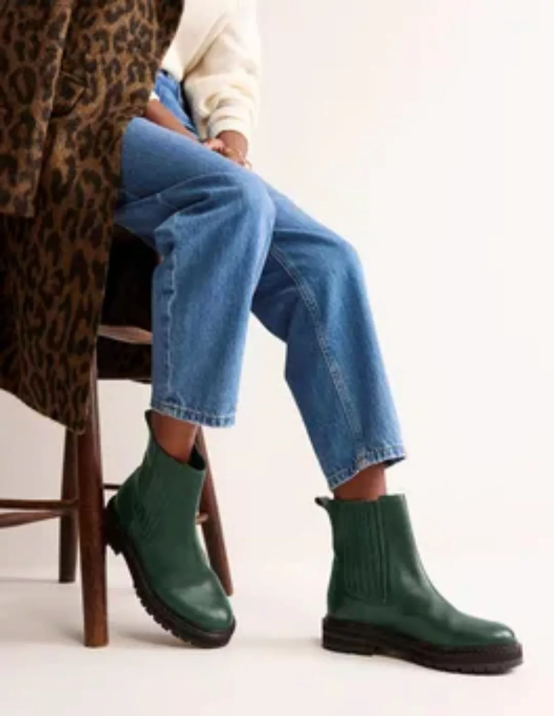 Sadie Chelsea-Boots mit breiter Sohle Damen Boden, Chatsworth-Malagagrün günstig online kaufen