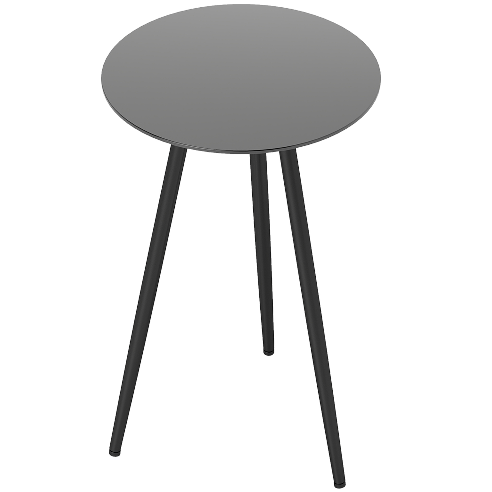 Outsunny Kleiner runder Beistelltisch, Gartentisch mit gehärteter Glasplatt günstig online kaufen