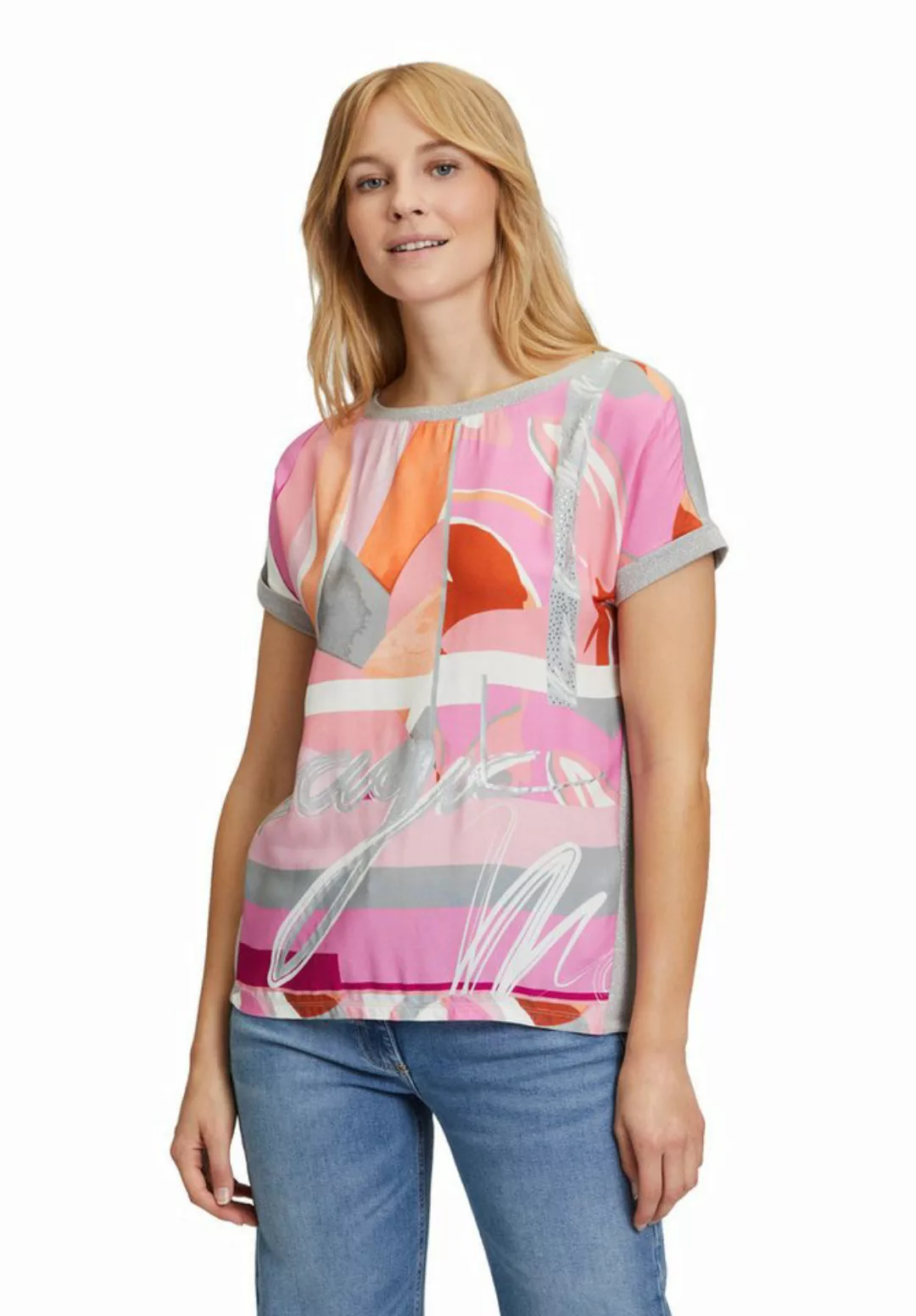 Betty Barclay Kurzarmshirt Betty Barclay Blusenshirt mit Aufdruck (1-tlg) M günstig online kaufen