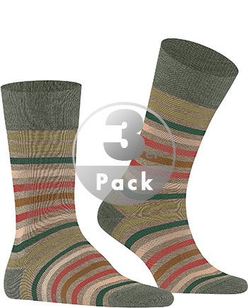 FALKE Tinted Stripe Herren Socken, 39-42, Beige, Streifen, Schurwolle, 1327 günstig online kaufen
