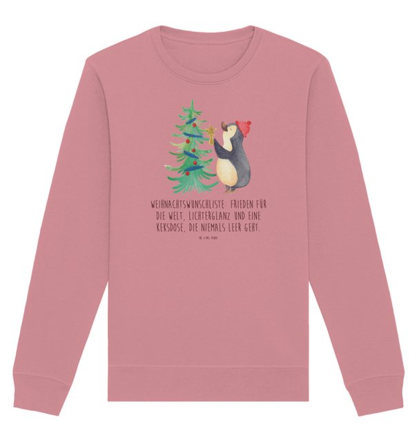 Mr. & Mrs. Panda Longpullover Größe XL Pinguin Weihnachtsbaum - Canyon Pink günstig online kaufen