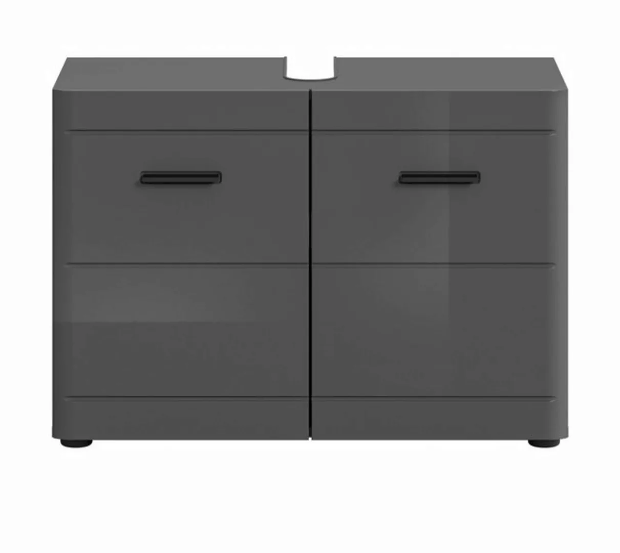 Inn.Furn Waschbeckenunterschrank Strong (Badschrank in grau Hochglanz, Brei günstig online kaufen