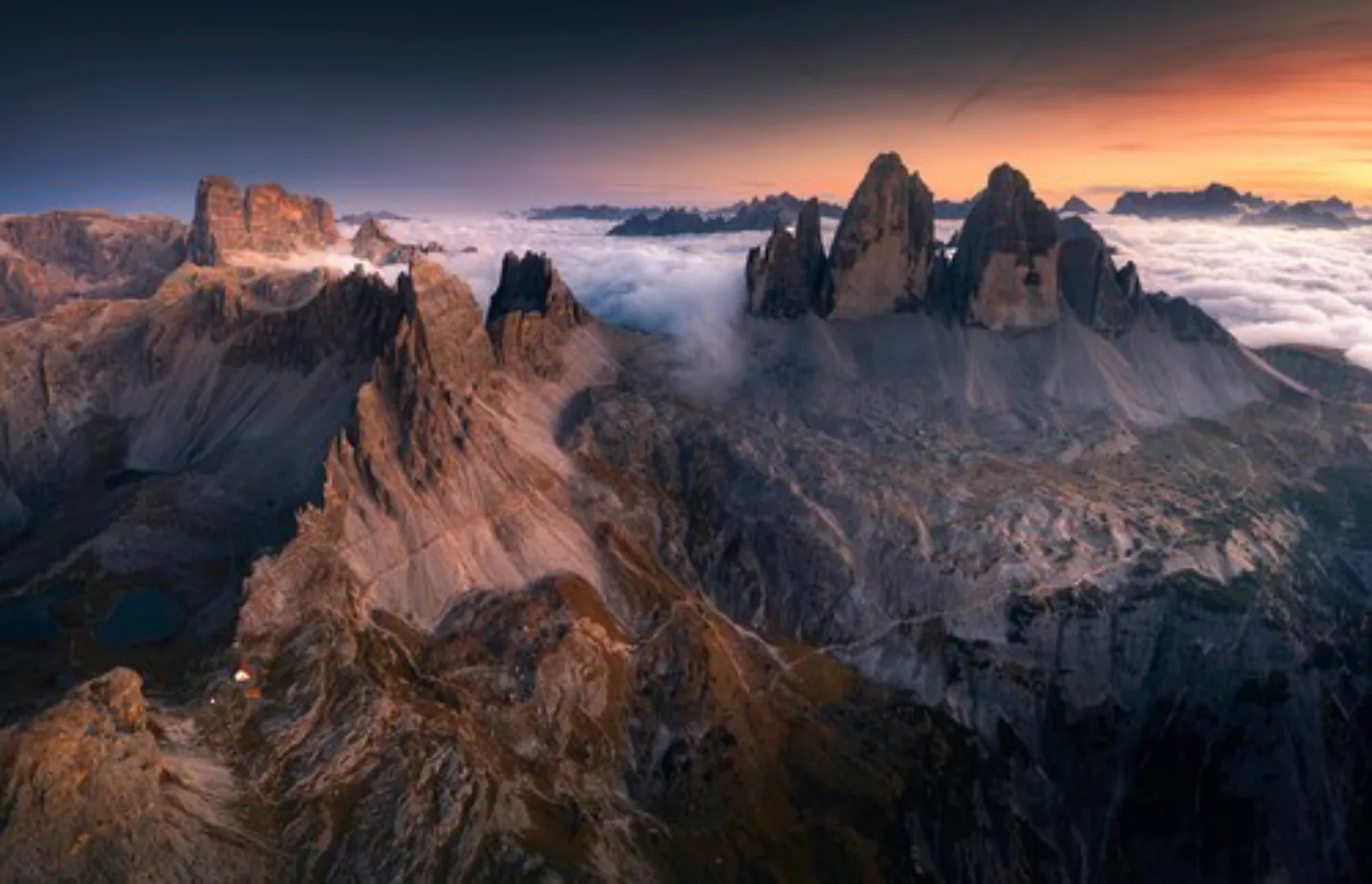 Papermoon Fototapete »Photo-Art KAROL NIENARTOWICZ, TRE CIME DI LAVAREDO« günstig online kaufen