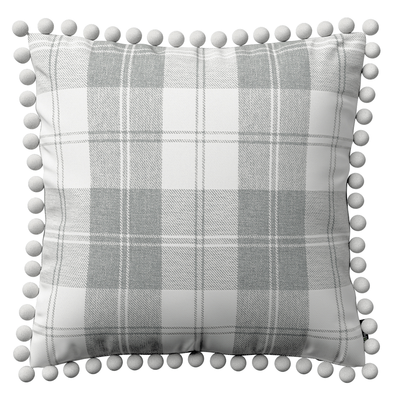 Kissenhülle Wera mit Bommeln, weiß-grau , 45 x 45 cm, Edinburgh (115-79) günstig online kaufen
