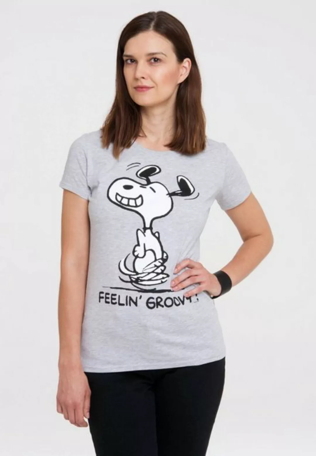 LOGOSHIRT T-Shirt Snoopy – Feelin Groovy! mit lizenziertem Originaldesign günstig online kaufen