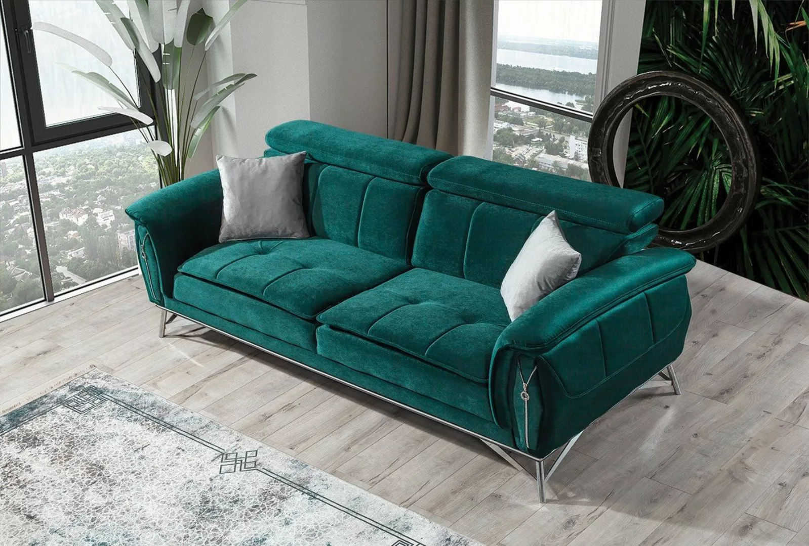 Villa Möbel Sofa Sky, 1 Stk. 3-Sitzer, Quality Made in Turkey, Luxus-Microf günstig online kaufen