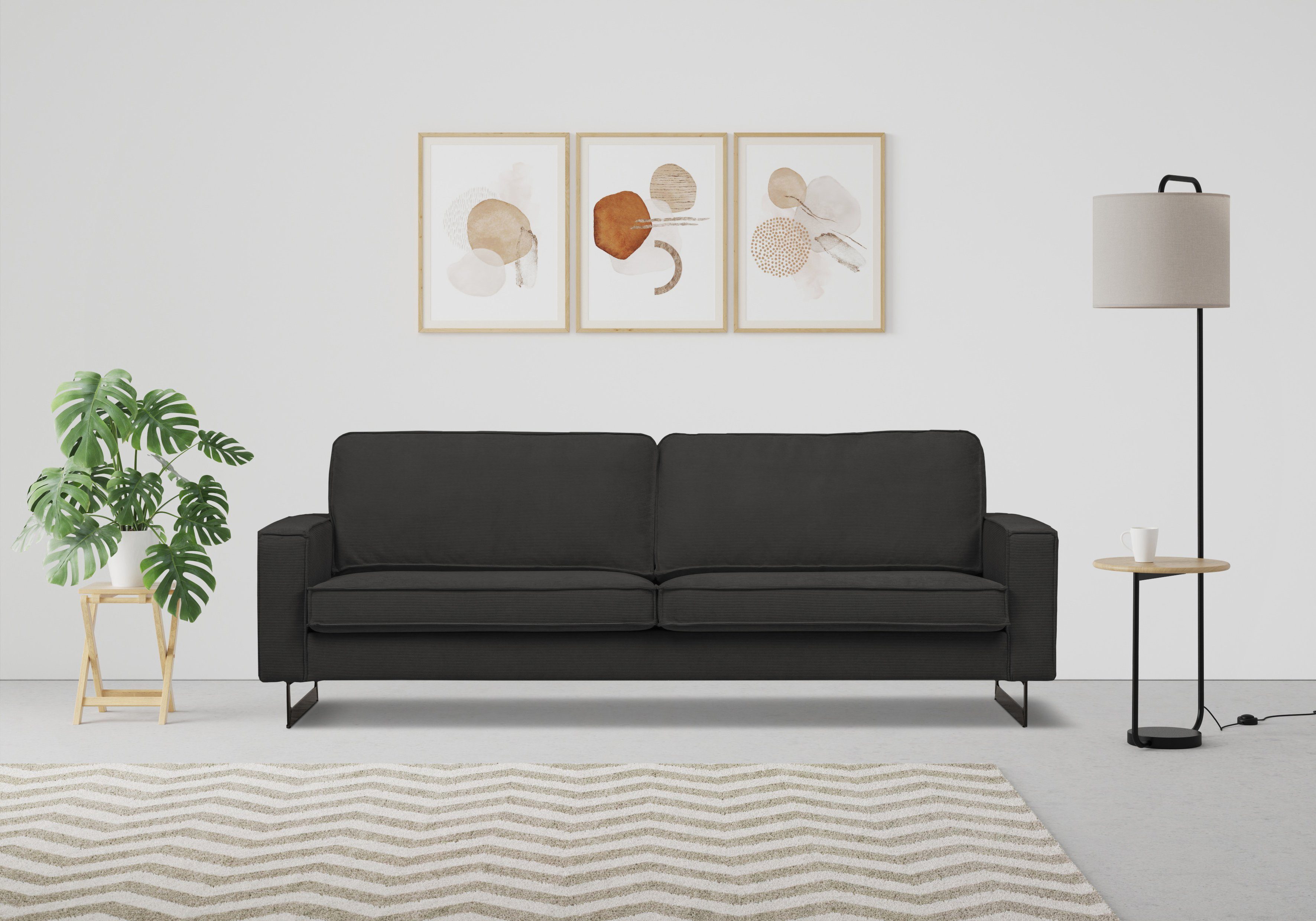 Places of Style 2-Sitzer "Pinto, 166 cm, Cord, Chenille, Lederoptik", mit K günstig online kaufen