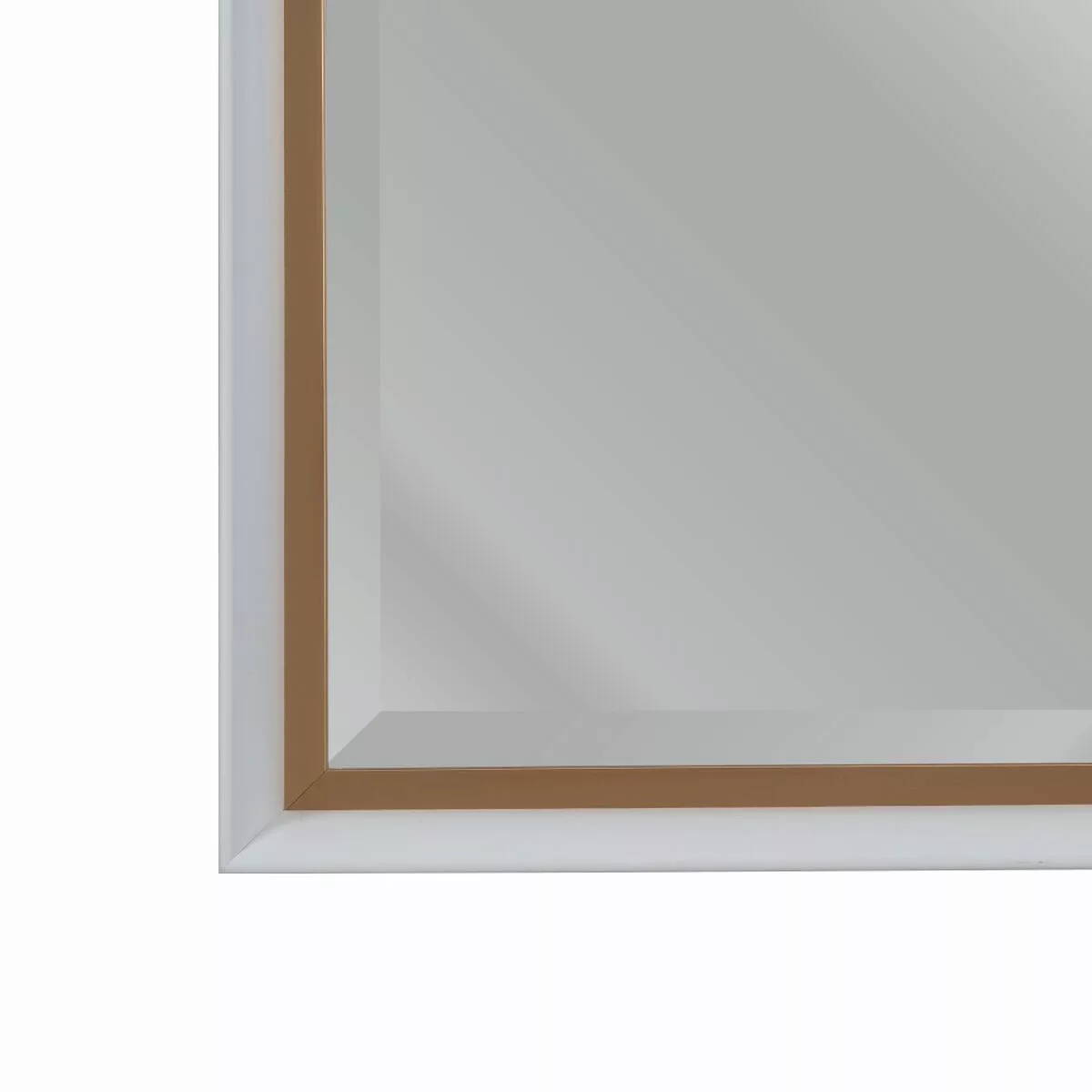 Wandspiegel 46 X 6 X 116 Cm Gold Holz Weiß günstig online kaufen