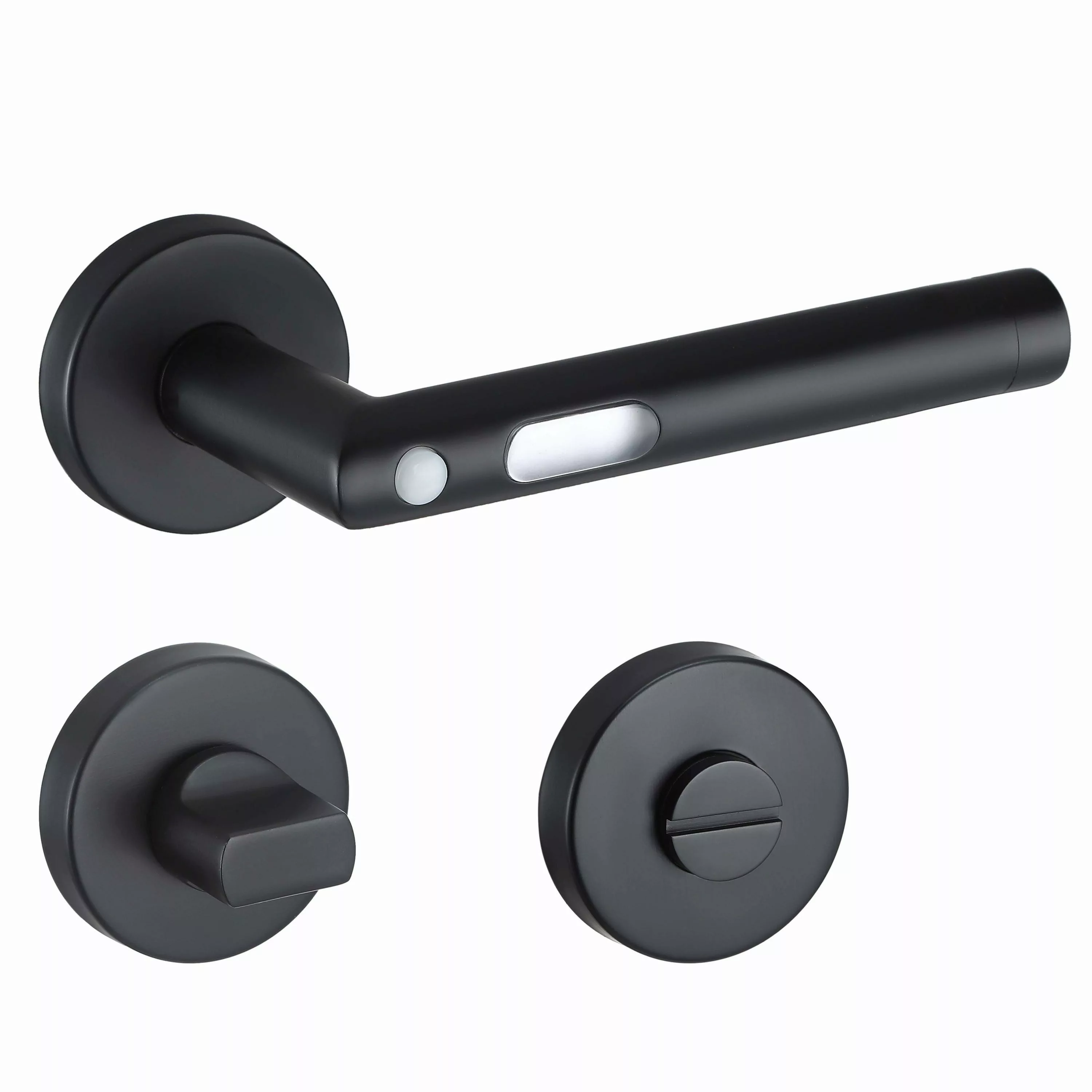 MeinTürgriff Drückergarnitur Orbit Schwarz LED Türgriff günstig online kaufen
