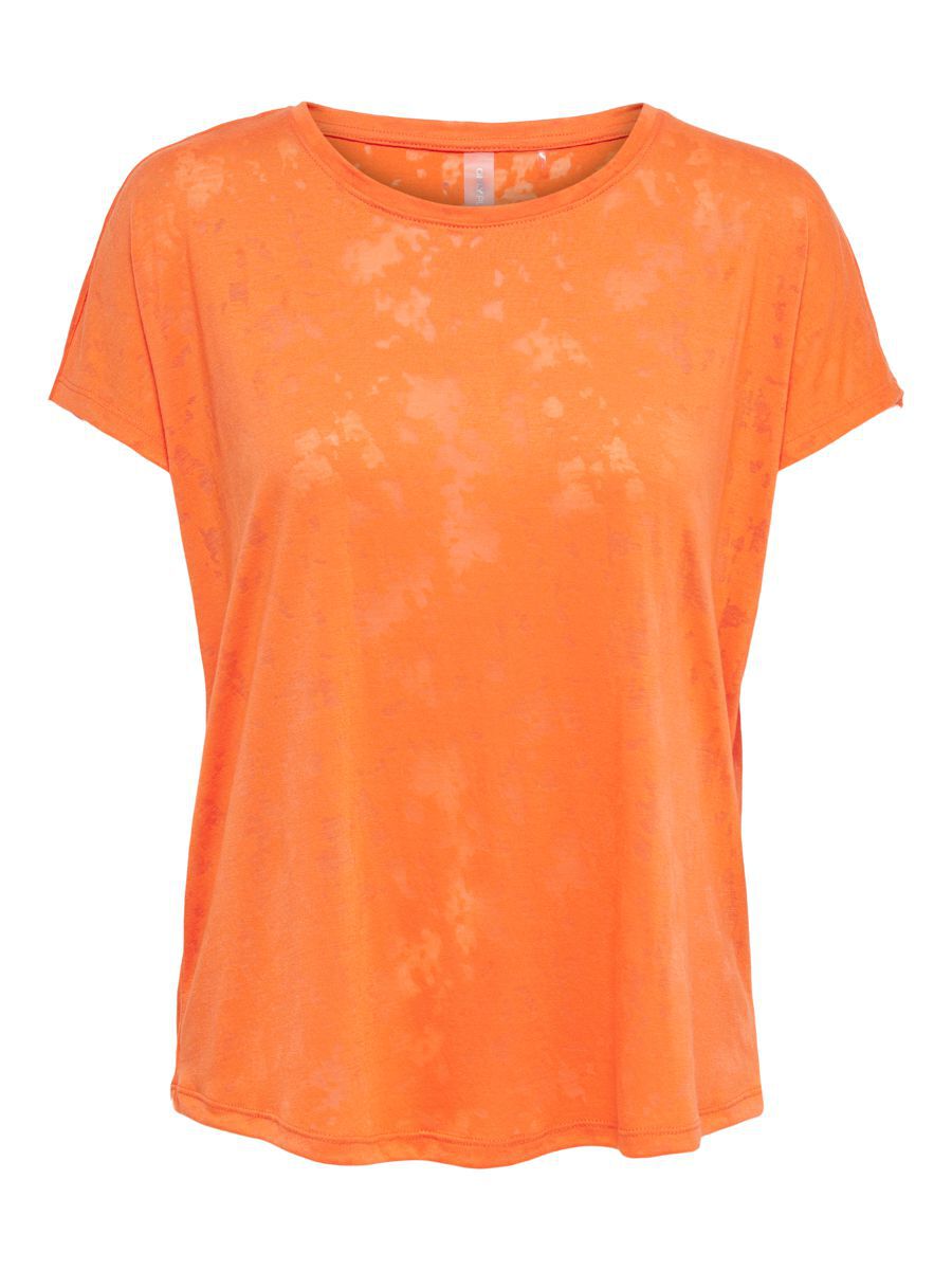 ONLY Burnout-effekt- Trainingstop Damen Orange günstig online kaufen