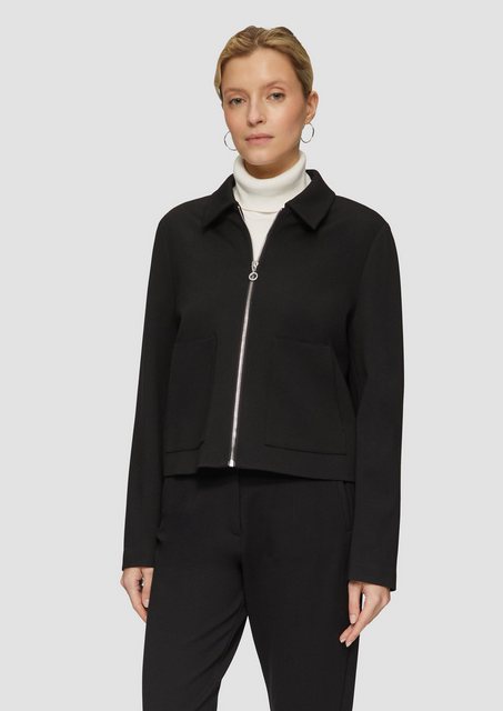 s.Oliver BLACK LABEL Funktionsjacke Viskosemix-Jacke mit Hemdkragen günstig online kaufen