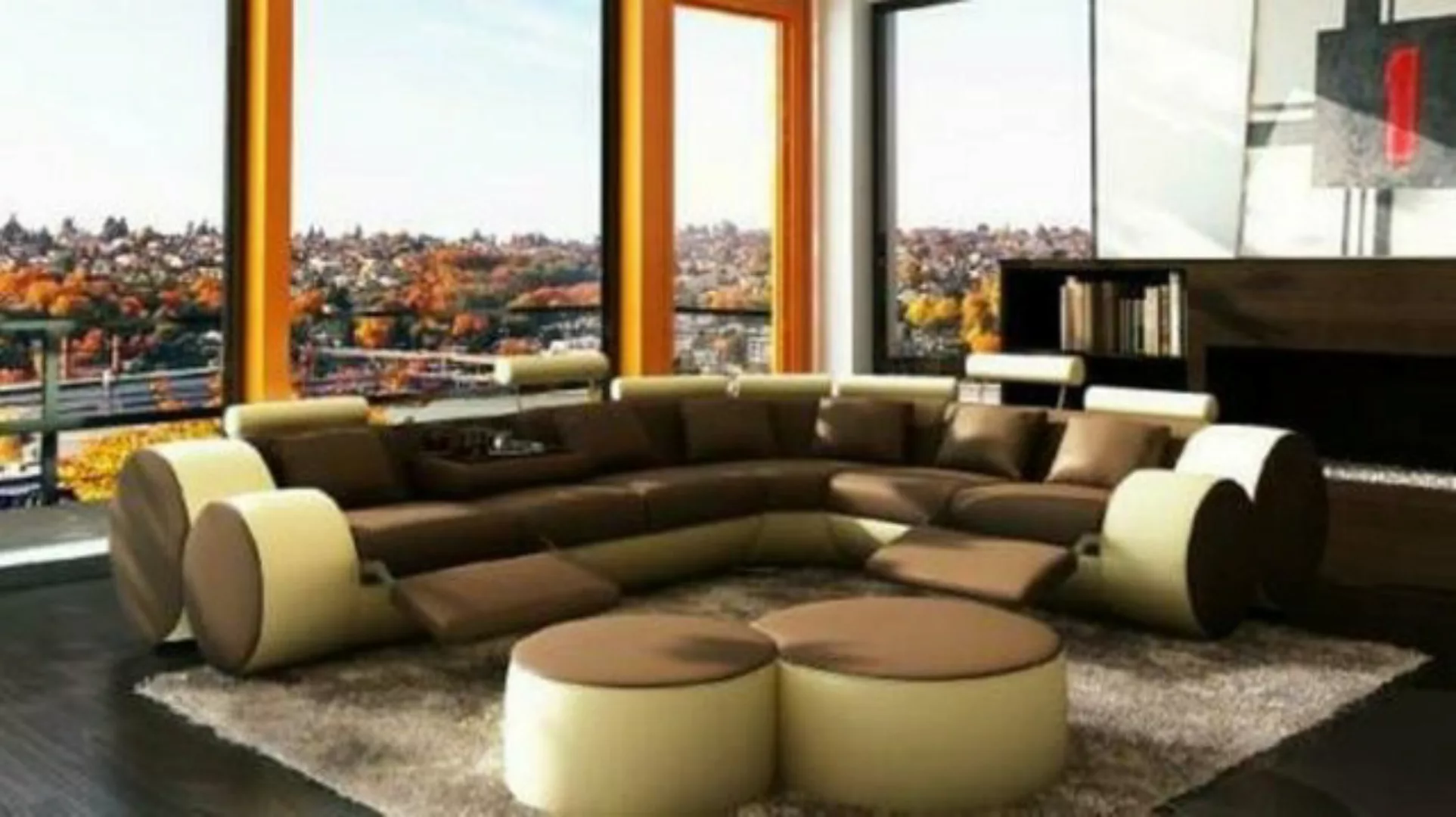 JVmoebel Ecksofa Ecksofa Designersofa L Form Leder Couch Design Garnitur So günstig online kaufen