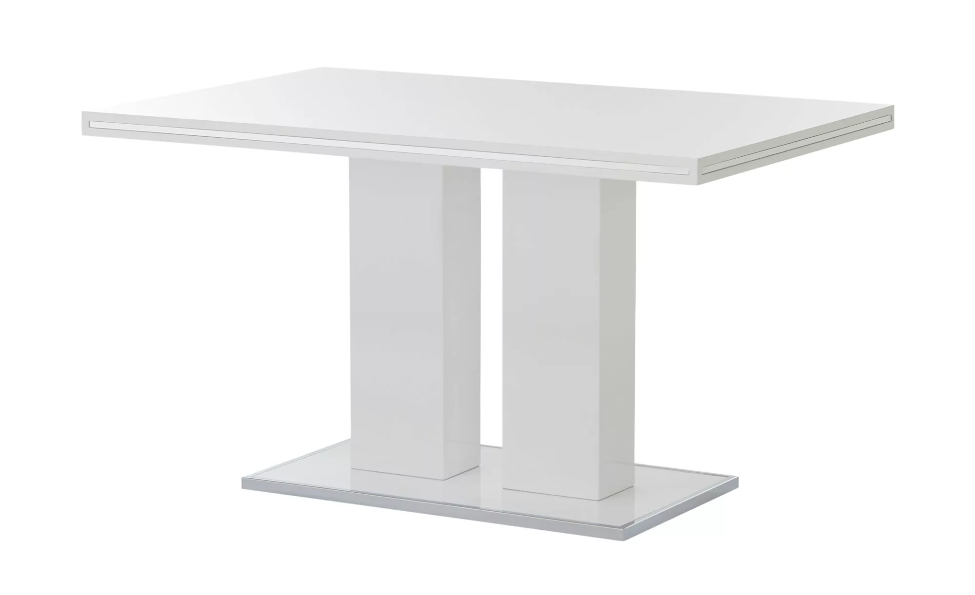 uno Säulentisch in Weißem Hochglanzlack Basti ¦ weiß ¦ Maße (cm): B: 85 H: günstig online kaufen
