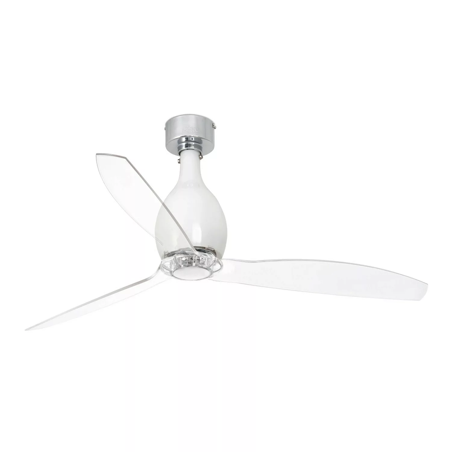 FARO Energiespar Deckenventilator Mini Eterfan Weiß Glänzend - Transparent günstig online kaufen