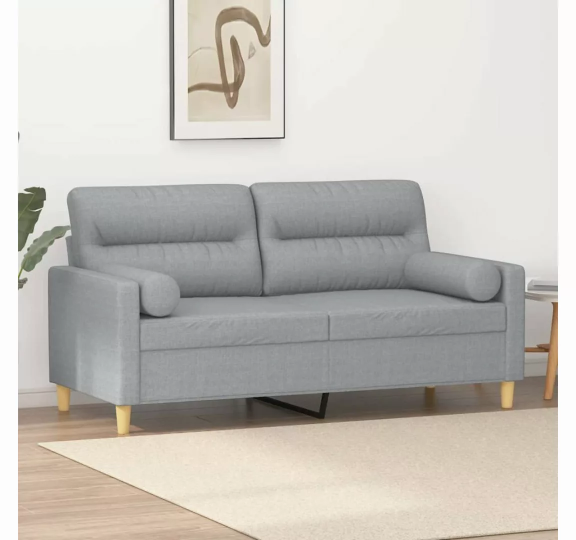 vidaXL Sofa Sofa mit Zierkissen Stoff, 140 cm, 2-Sitzer günstig online kaufen