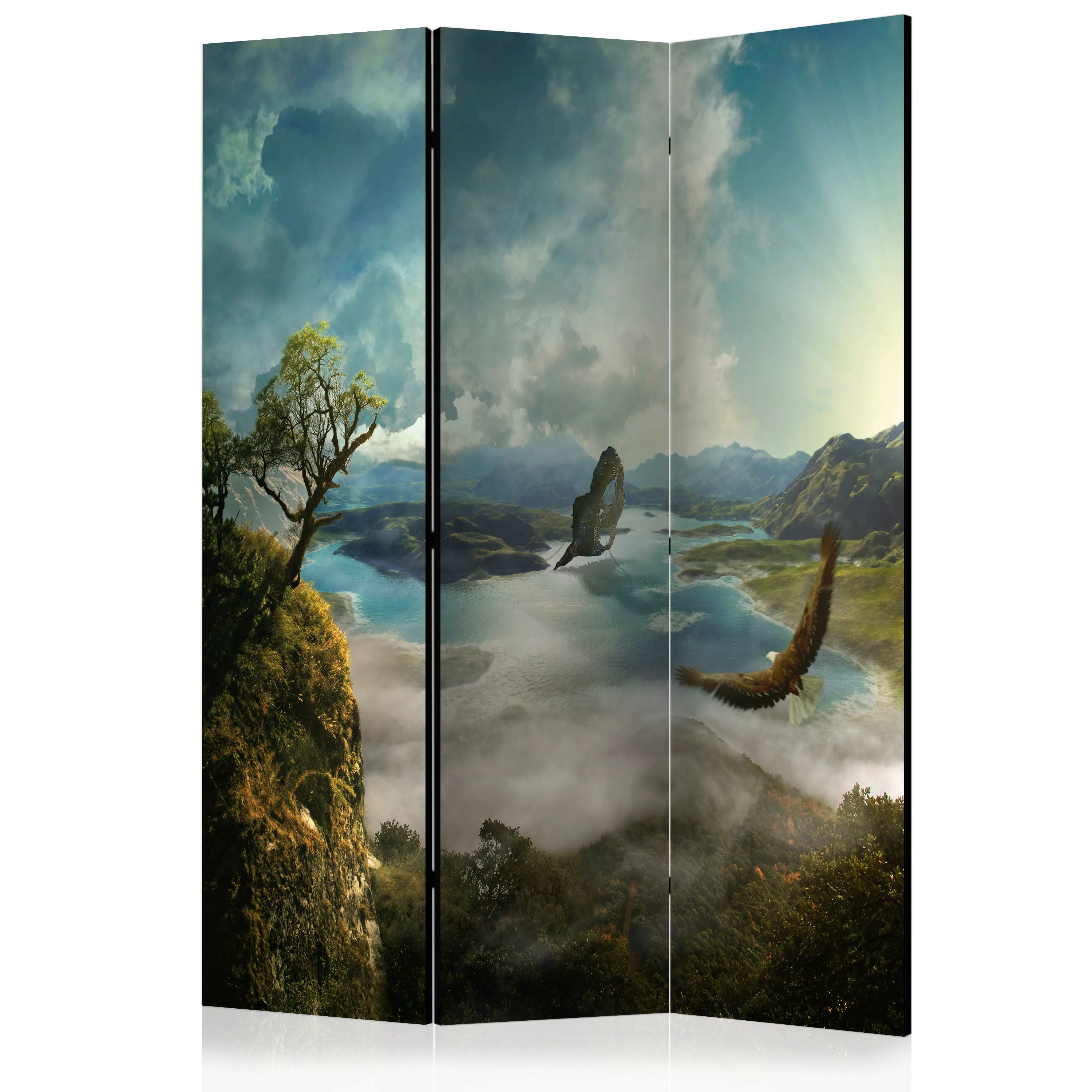 3-teiliges Paravent - Flight Over The Lake [room Dividers] günstig online kaufen