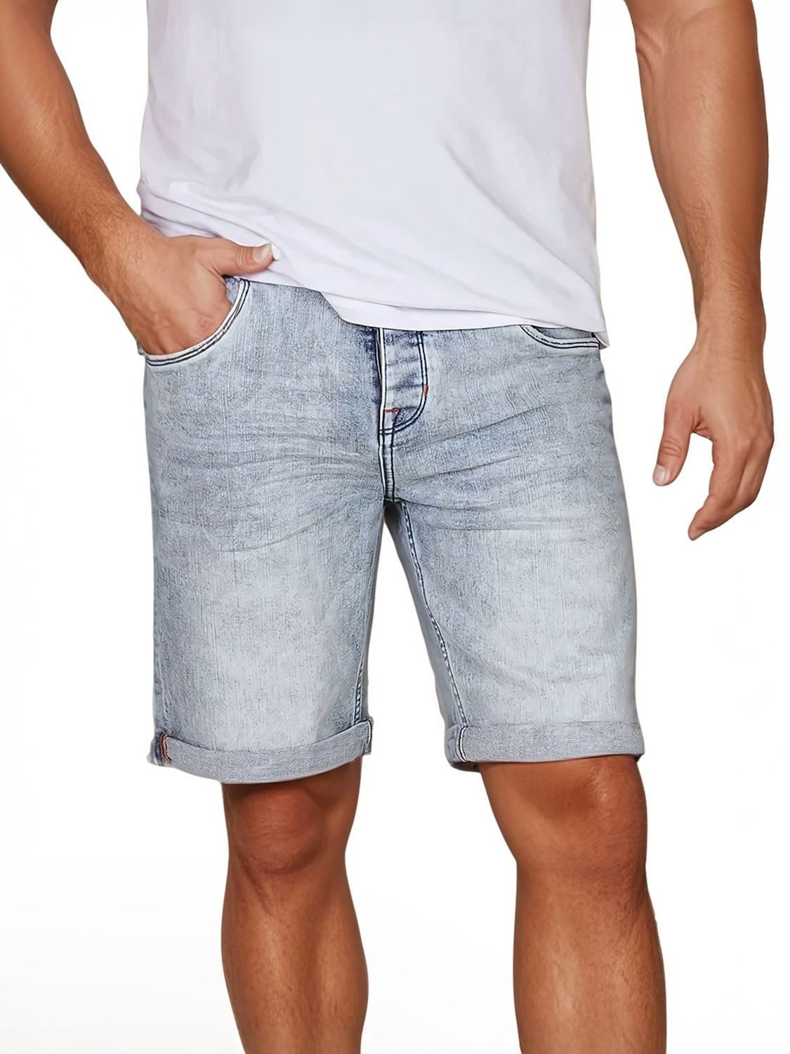 riverso Jeans Shorts Herren Stretch Kurz Regular Fit RIVTom günstig online kaufen