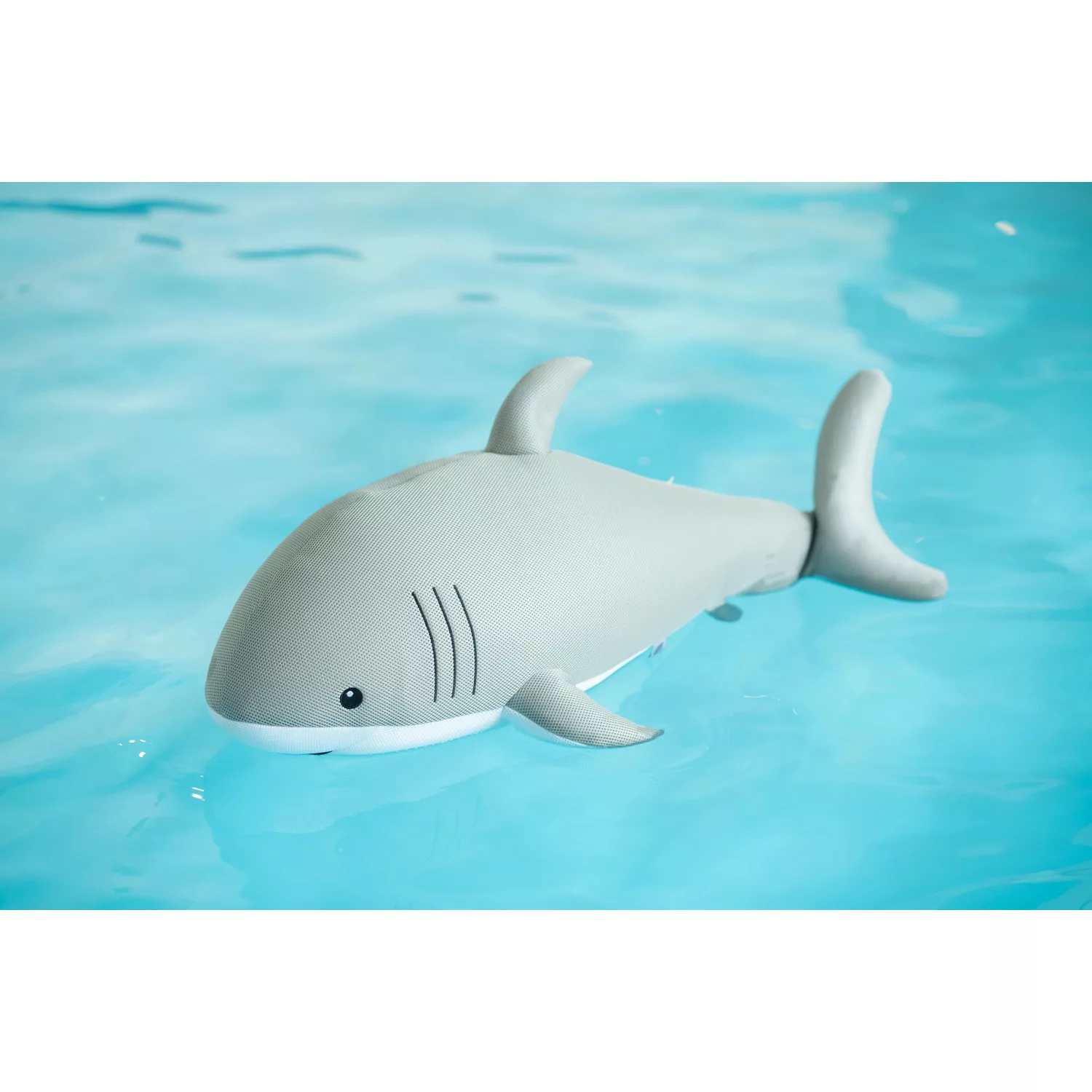 Westmann Sitzsack Schwimmtier Hai grau Kunststoff B/H/T: ca. 111x38x45 cm günstig online kaufen