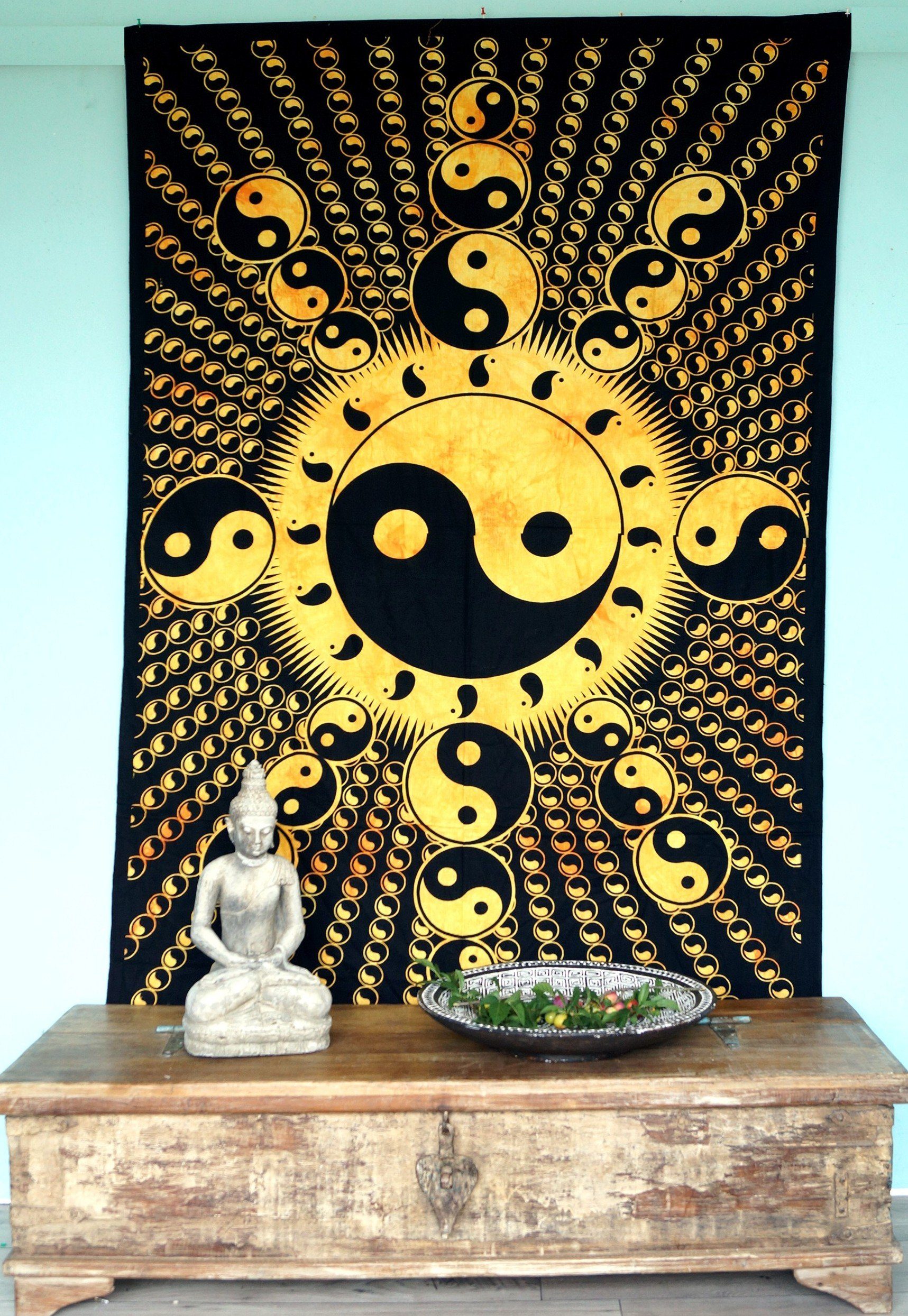 Guru-Shop Tagesdecke Boho-Style Wandbehang, indische Tagesdecke günstig online kaufen