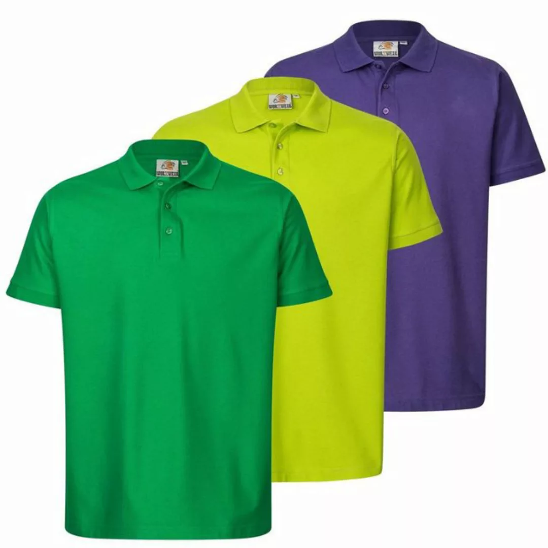 WORXWEAR Poloshirt Herren (Spar-Set, 3er-Pack) strapazierfähiges Poloshirt günstig online kaufen