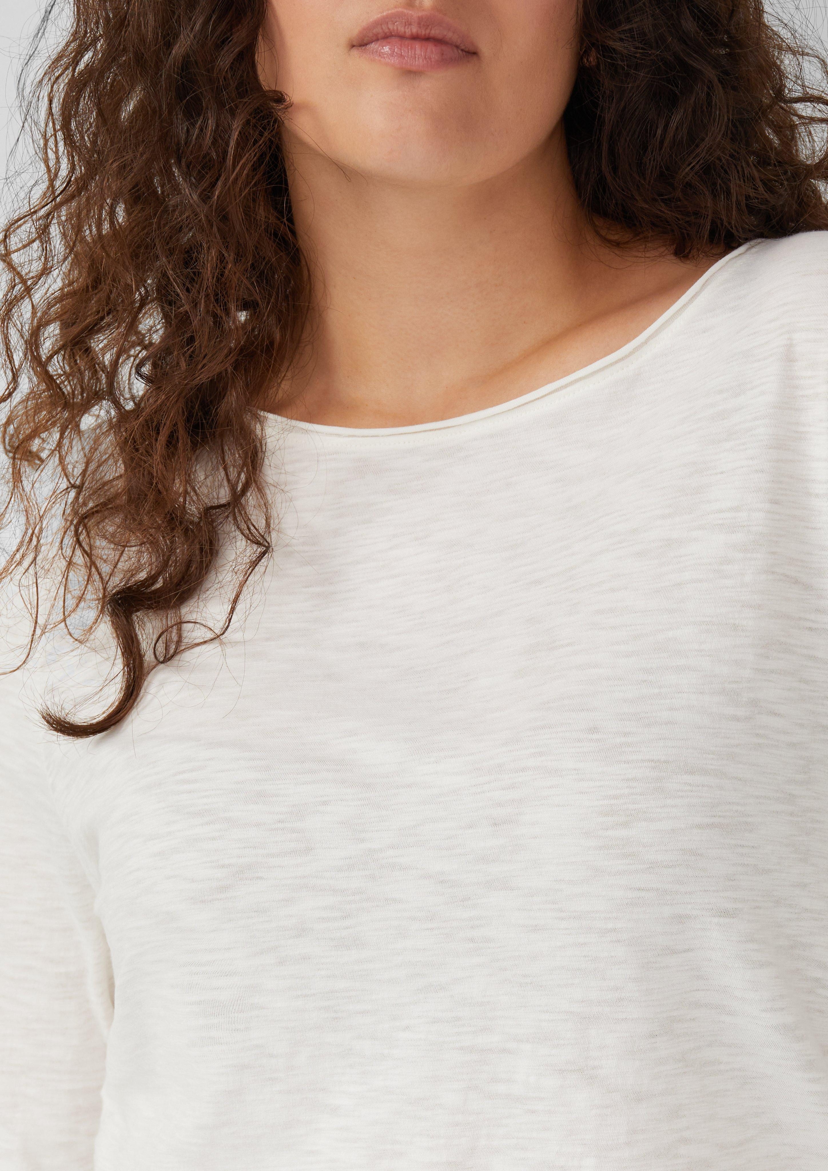 s.Oliver Langarmshirt Longsleeve aus Flammgarn mit günstig online kaufen