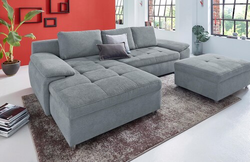 sit&more Ecksofa "Labene L-Form", wahlweise mit Bettfunktion und Bettkasten günstig online kaufen