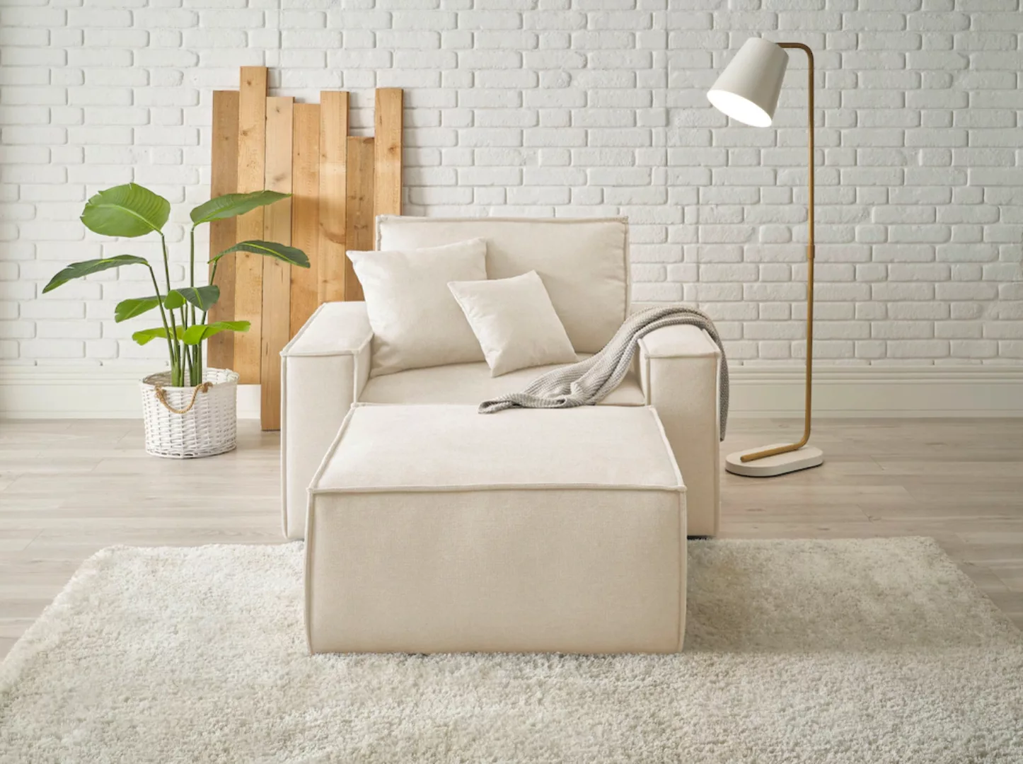 andas Loveseat "Finnley", (2 St.), Loveseat und Hocker im Set, passend zur günstig online kaufen