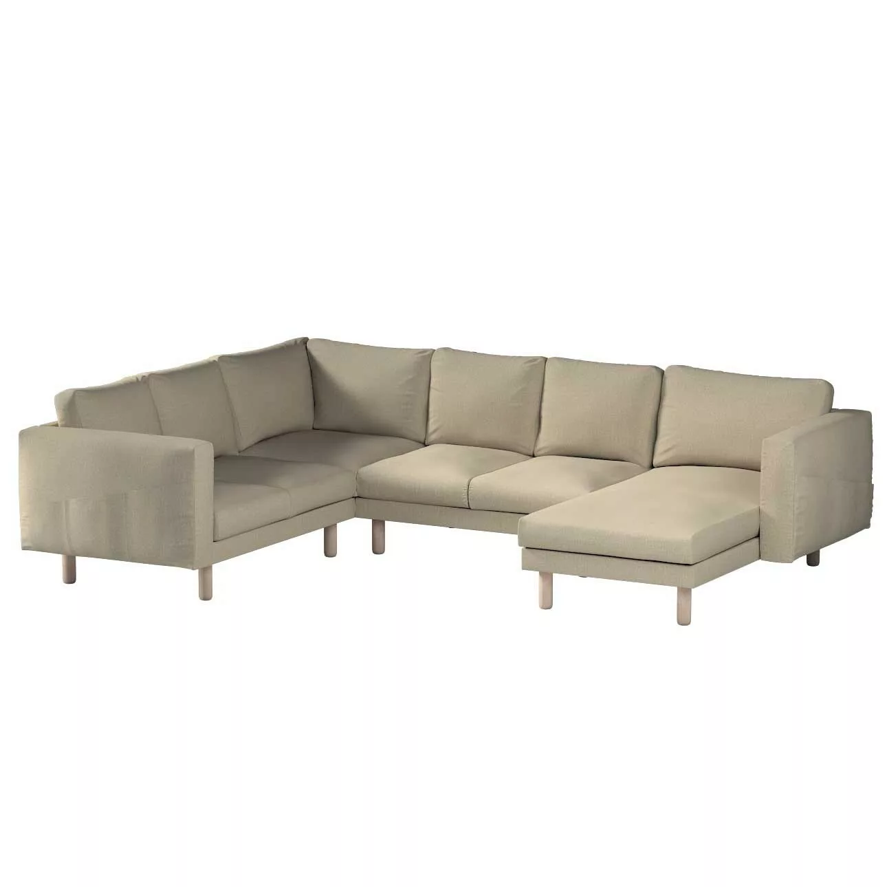 Bezug für Norsborg 5-Sitzer Ecksofa mit Recamiere, beige- grau, Norsborg Be günstig online kaufen