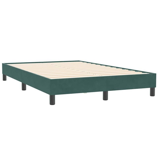 vidaXL Bett Boxspringbett ohne Matratze Dunkelgrün 120x210 cm Samt günstig online kaufen