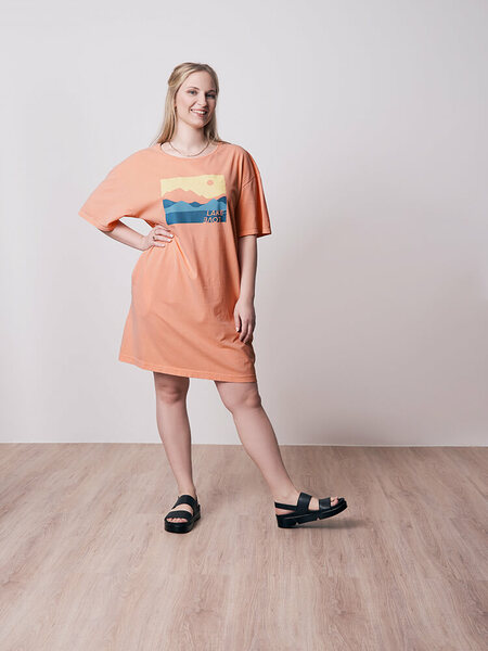 Natural Dye T-shirt Kleid Apricot günstig online kaufen