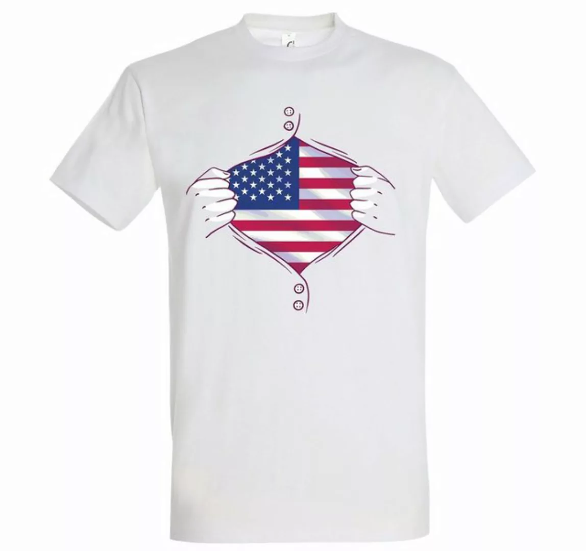 Youth Designz T-Shirt USA Flagge Herz Herren Shirt mit trendigem Frontprint günstig online kaufen