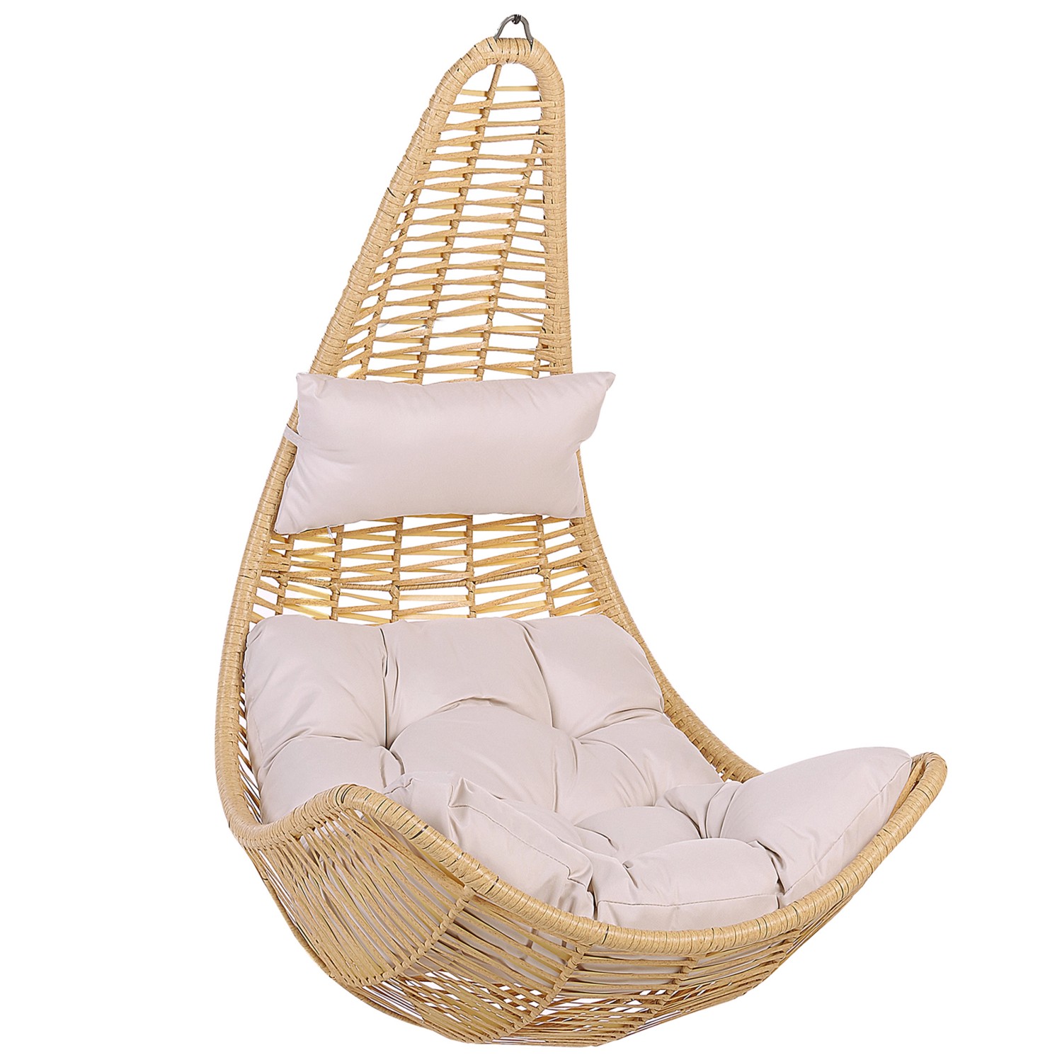 Beliani Hängesessel Naturfarben Beige 80x83x120 günstig online kaufen