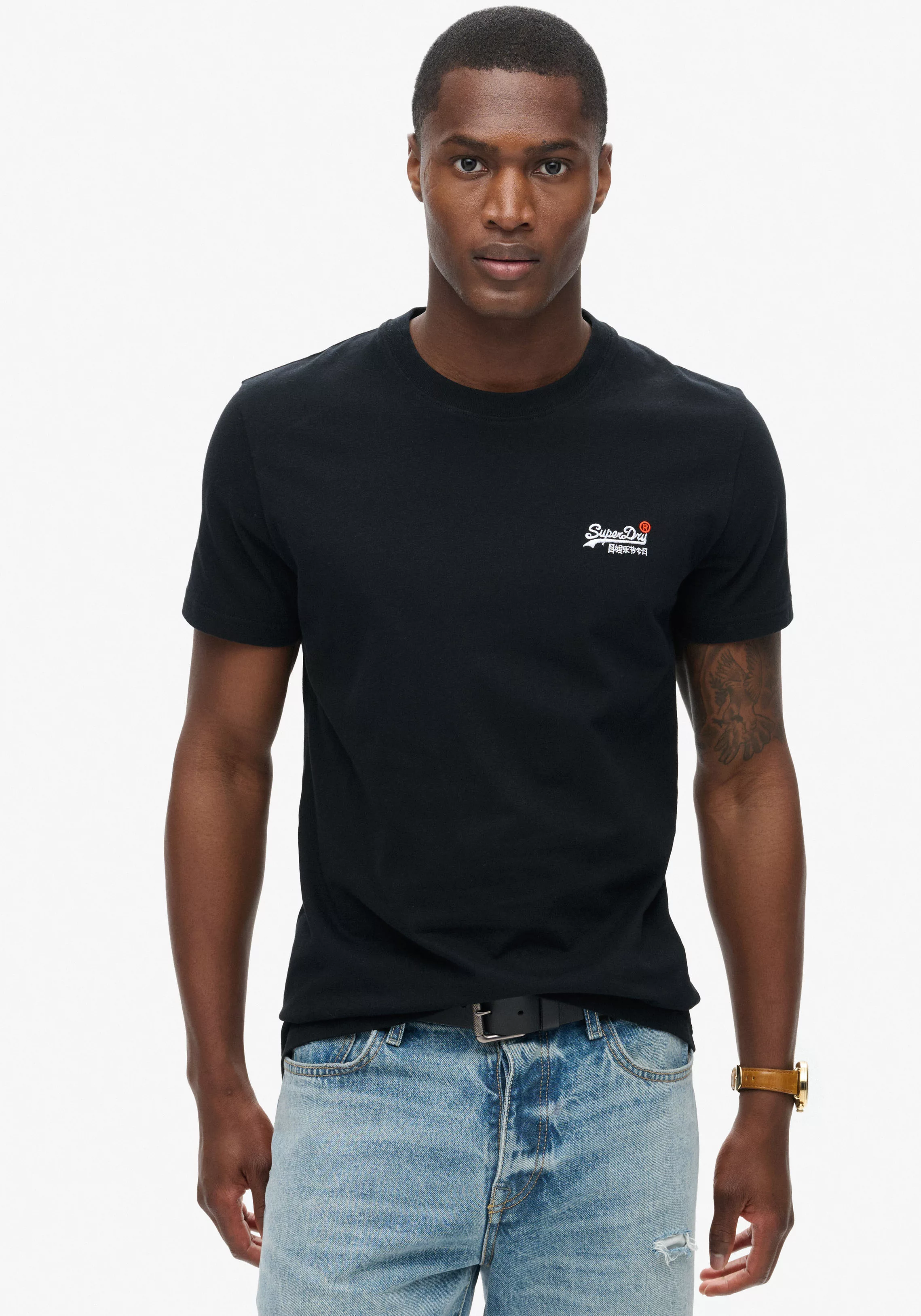 Superdry Rundhalsshirt Organic Cotton Essential Logo T-Shirt günstig online kaufen