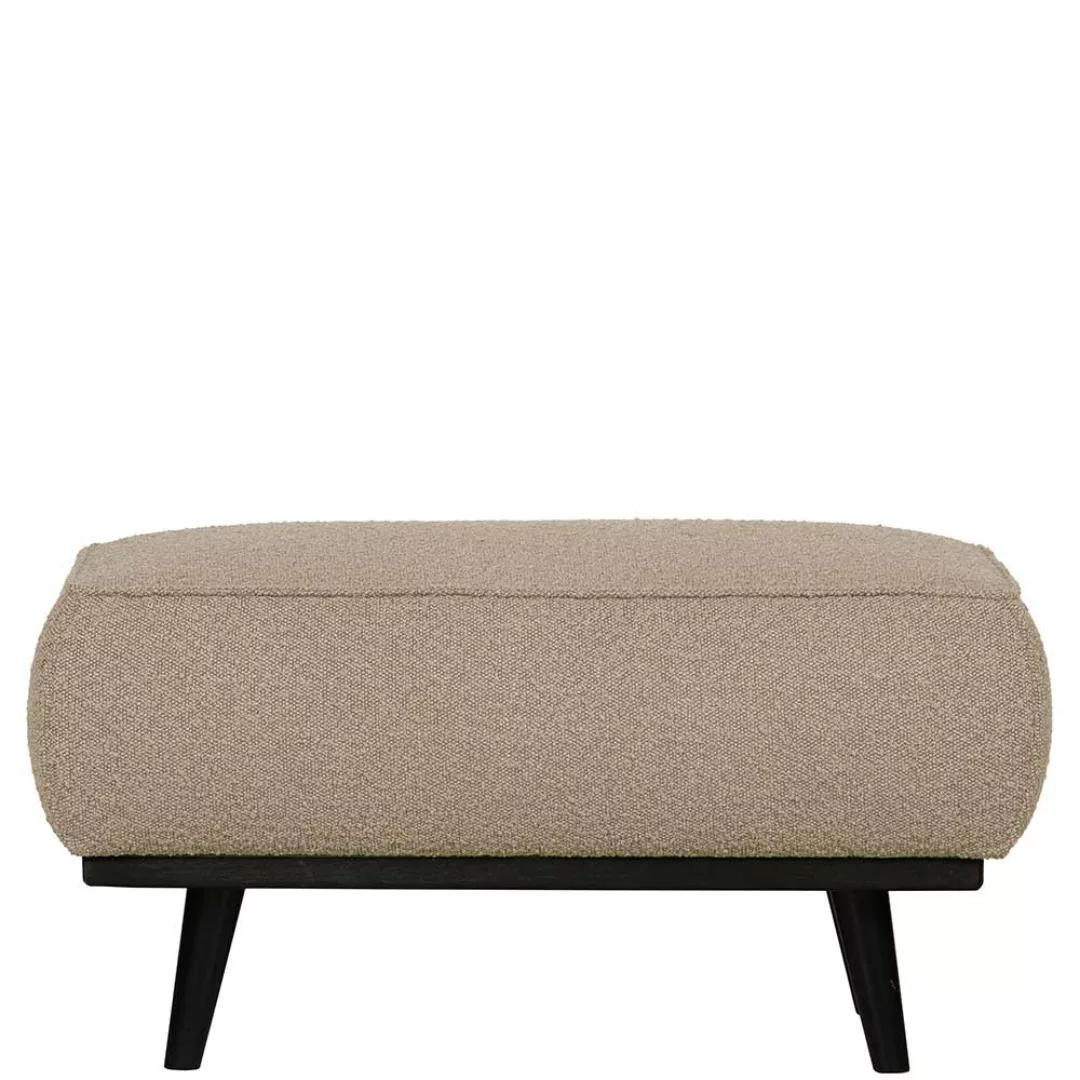 Sitzhocker in Beige Stoff 80 cm breit günstig online kaufen