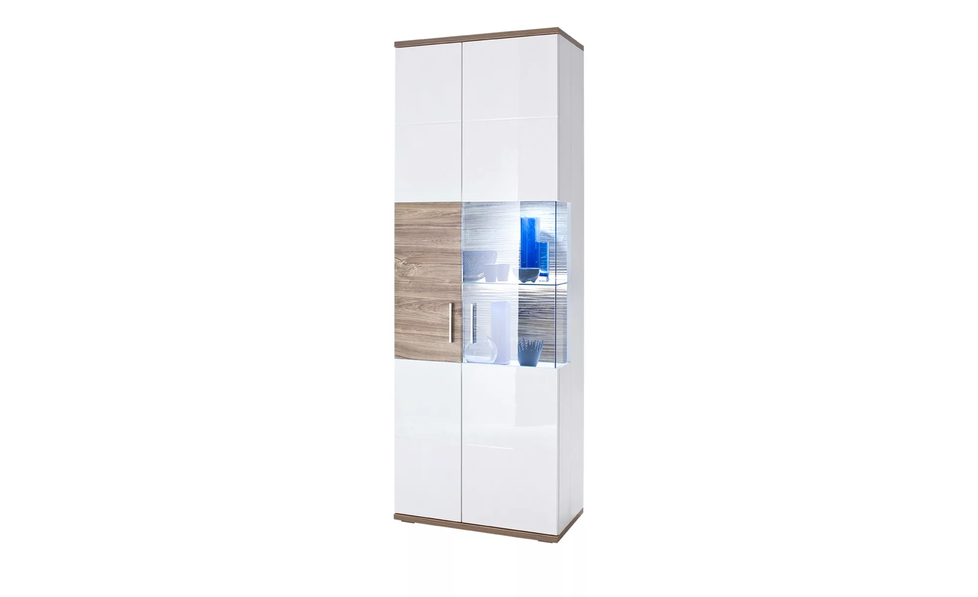 uno Vitrine  Zypern ¦ weiß ¦ Maße (cm): B: 70 H: 199 T: 37 Kommoden & Sideb günstig online kaufen